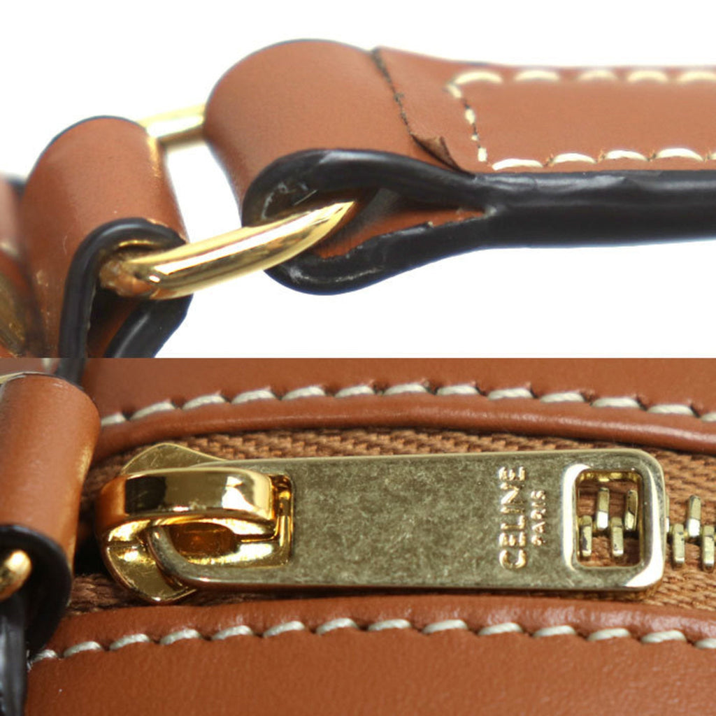 Celine Gold Leather Shoulder Bag