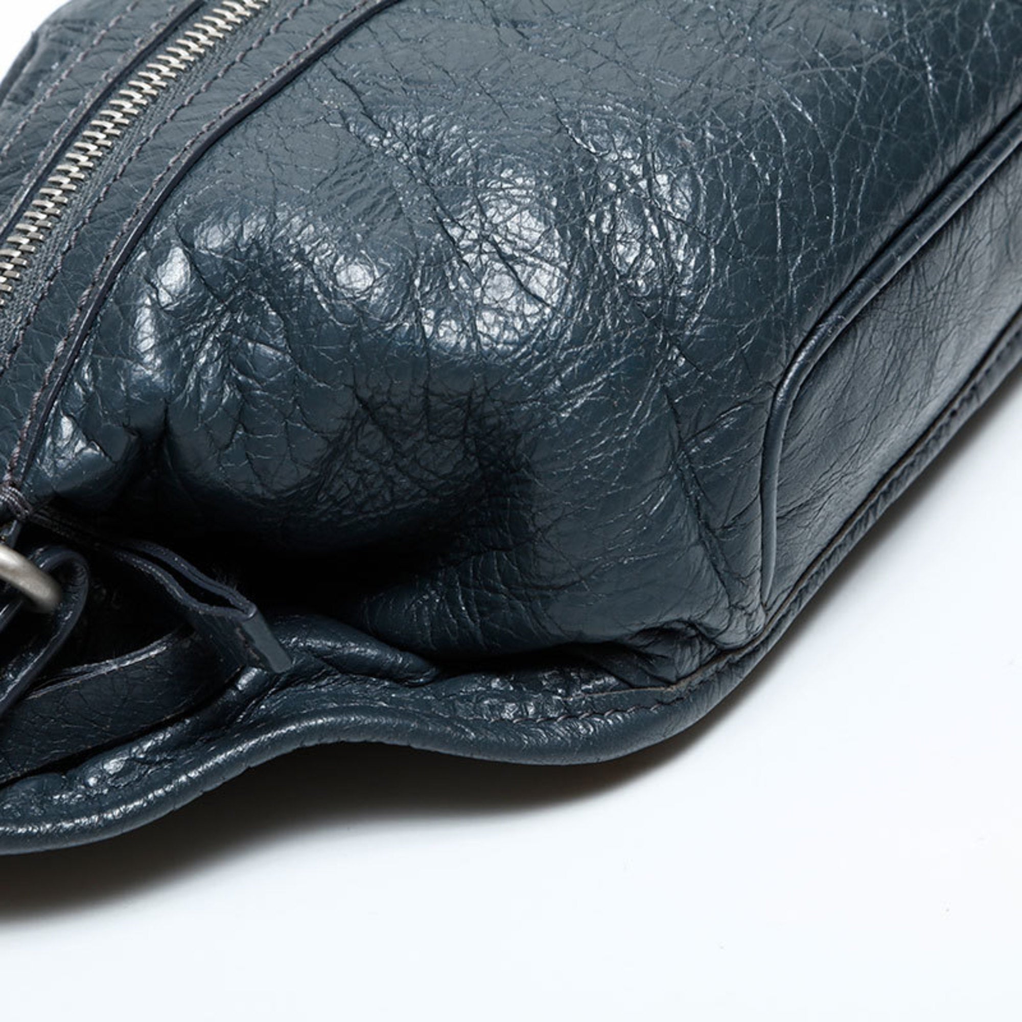 Balenciaga Gray Leather Fanny Pack
