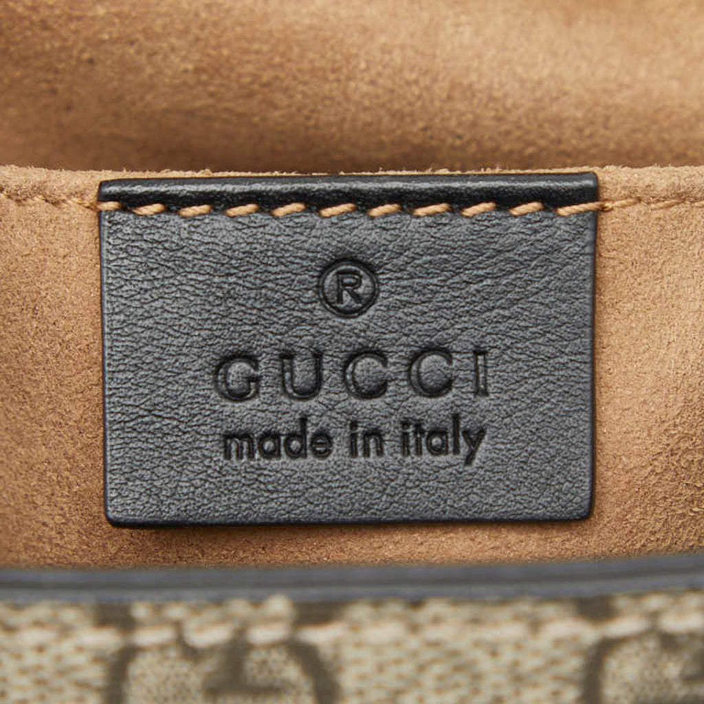 Gucci Beige Multi-Color Gg Supreme Pvc Leather Backpack (Pre-Owned)