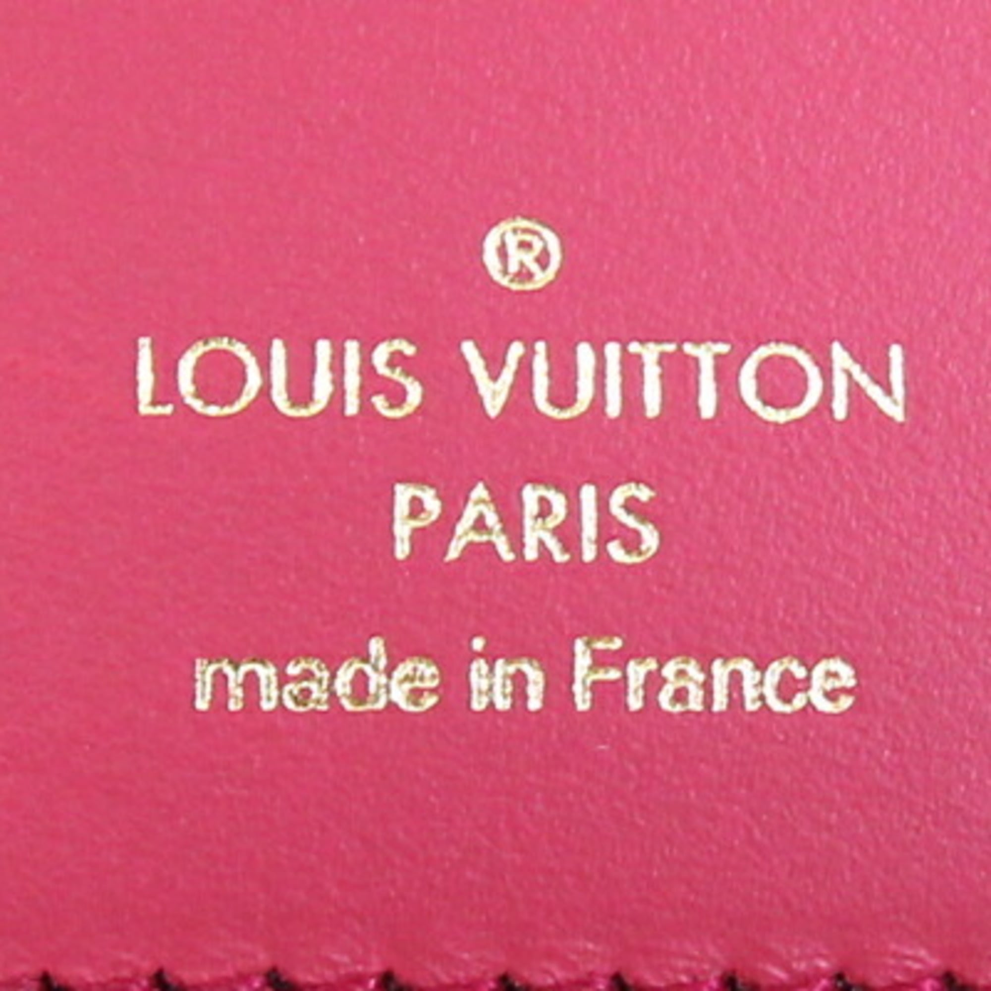 Louis Vuitton Bicolor Hot Pink Noir Leather Wallet (Tri-Fold)