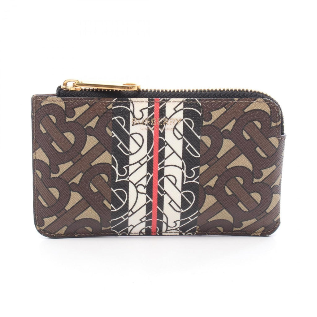 Burberry Brown Multi-Color Coated Canvas Coin Purse/Coin Case