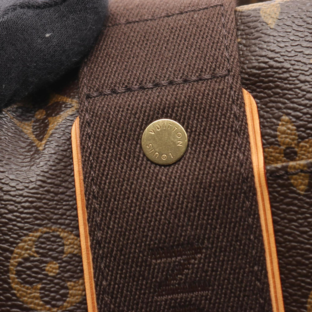 Louis Vuitton Brown Monogram Coated Canvas Leather Boston Bag
