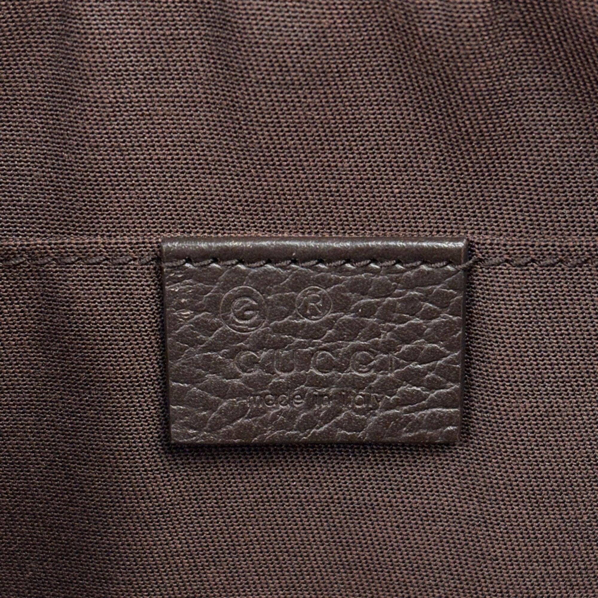 Gucci Gg Canvas Brown Gg Canvas Leather Sling Bag (Pre-Owned)