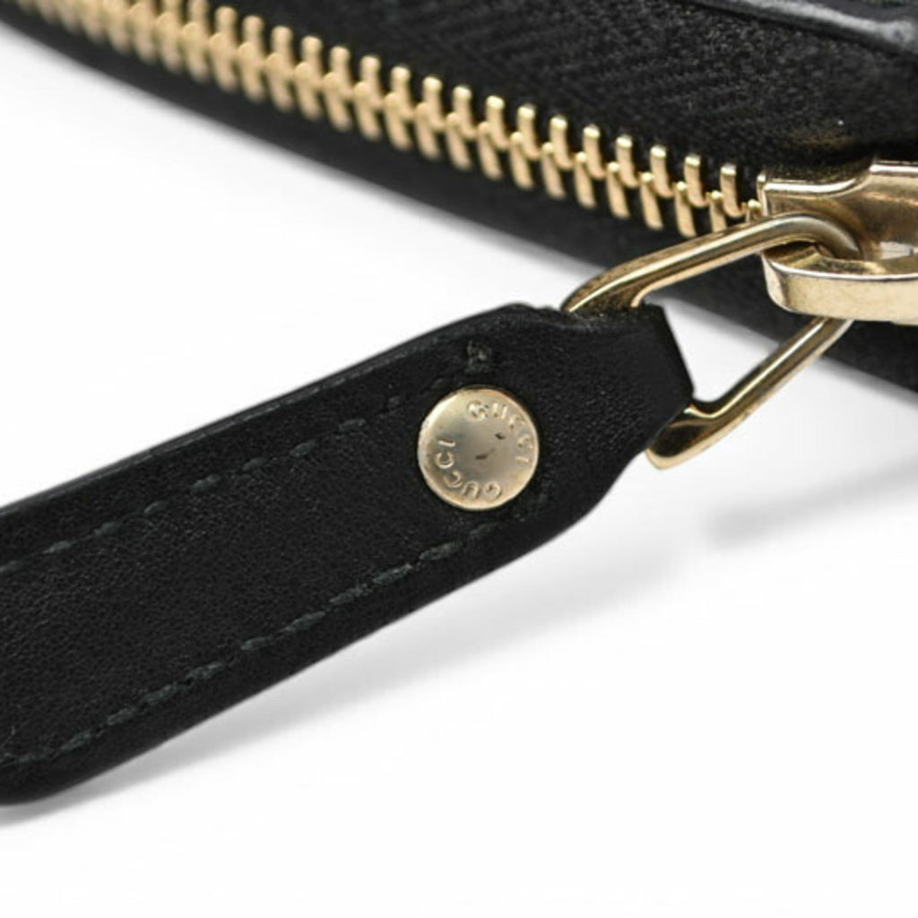 Gucci Black Leather Long Wallet (Bi-Fold) (Pre-Owned)