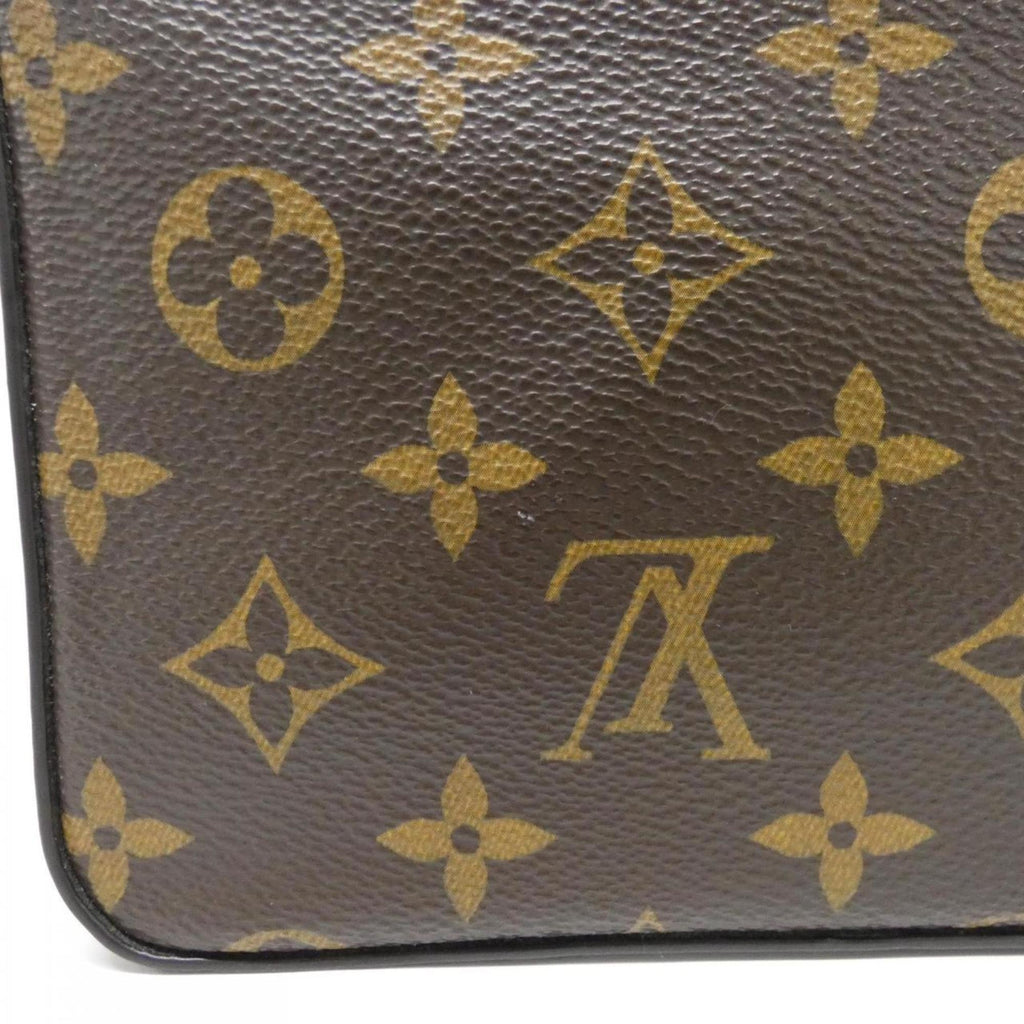 Louis Vuitton Monogram Marron Coated Canvas Pochette Shoulder Bag