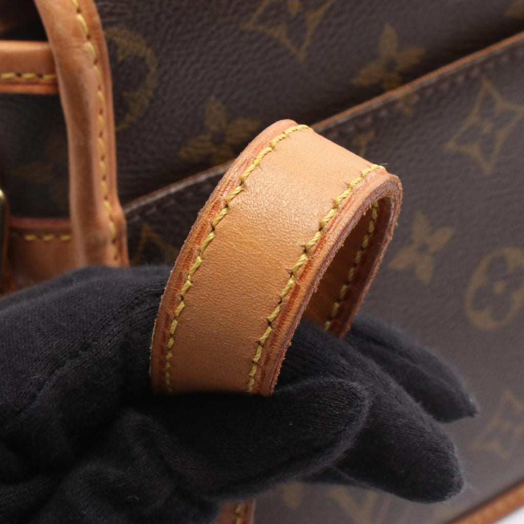 Louis Vuitton Brown Coated Canvas Leather Shoulder Bag