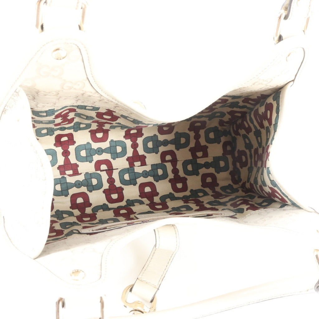Gucci Guccissima White Leather Handbag (Pre-Owned)