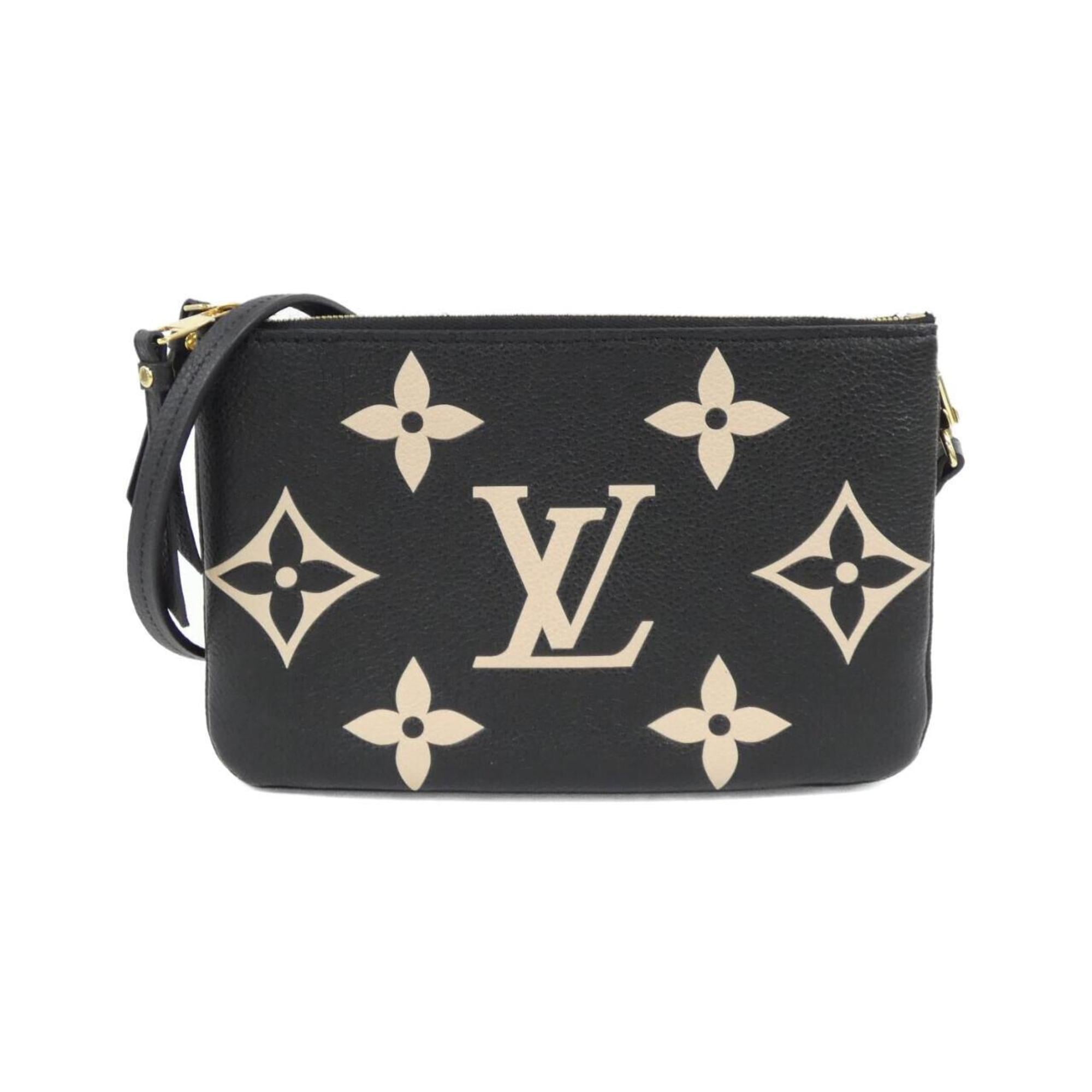 Louis Vuitton Monogram Empreinte Beige Black Leather Pochette Shoulder Bag
