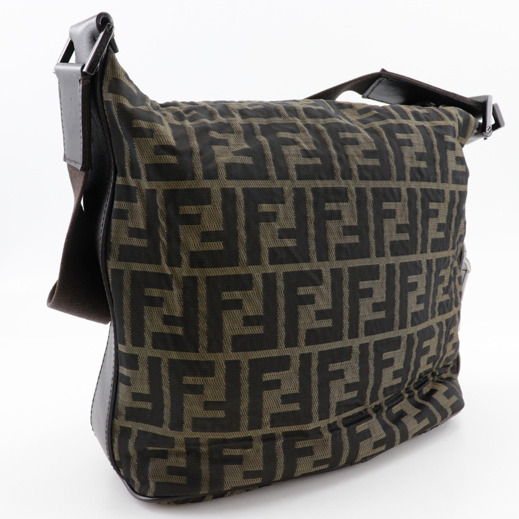 Fendi Brown Nylon Shoulder Bag