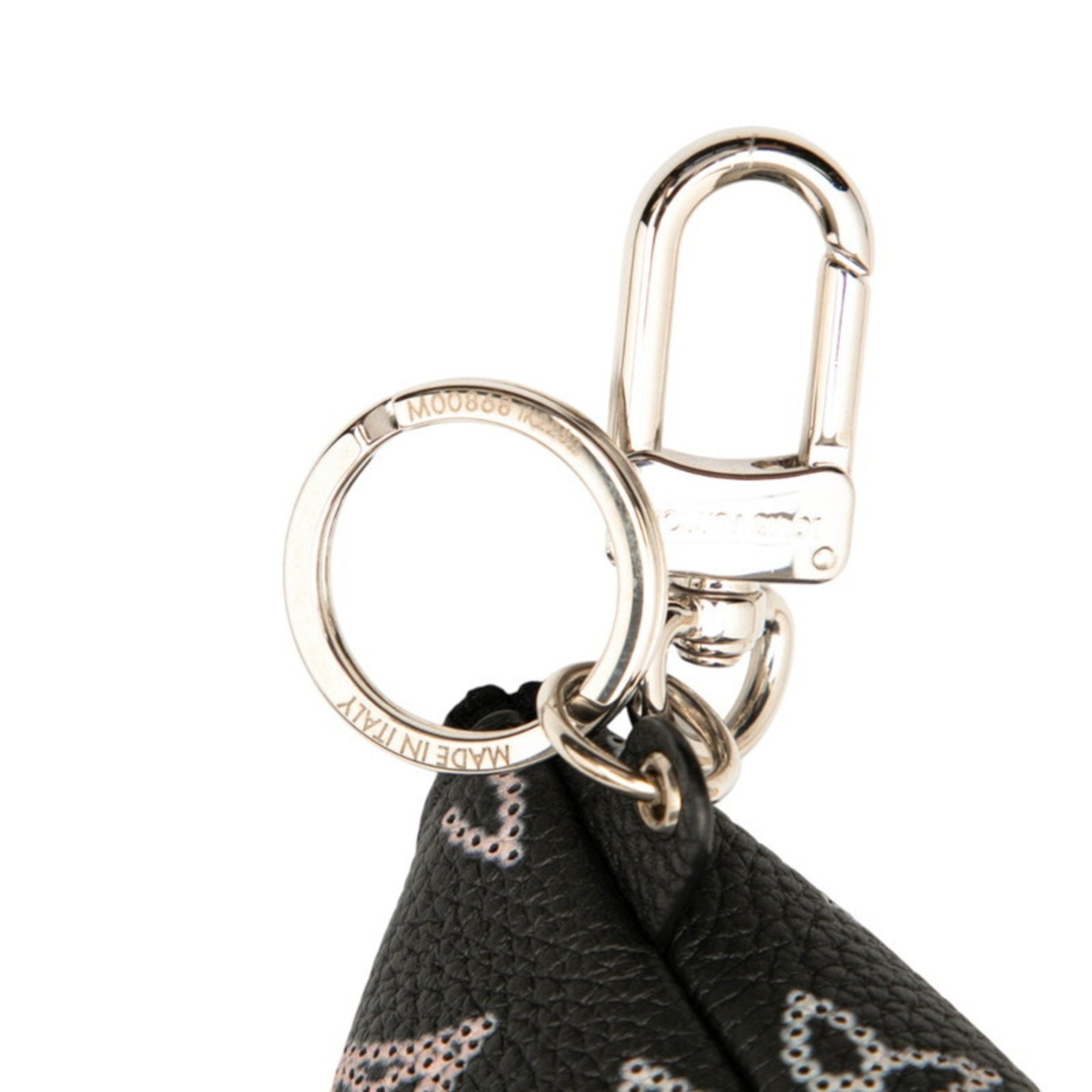 Louis Vuitton Black Pink Leather Metal Pouch