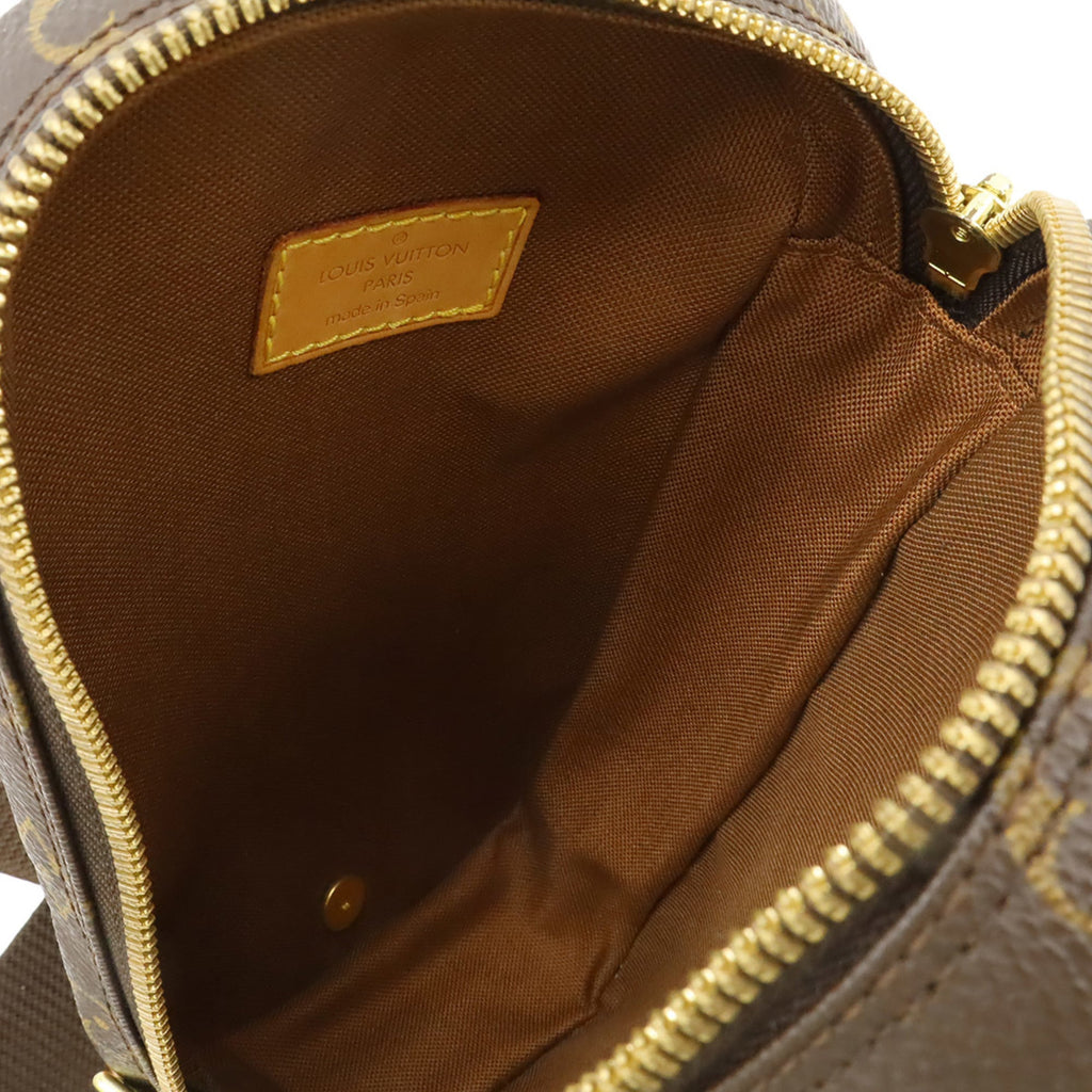 Louis Vuitton Brown Canvas Pochette Shoulder Bag Sling Bag