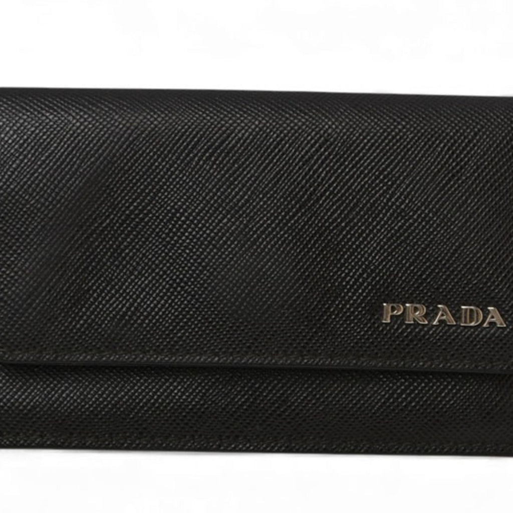 Prada Black Leather Coin Purse/Coin Case