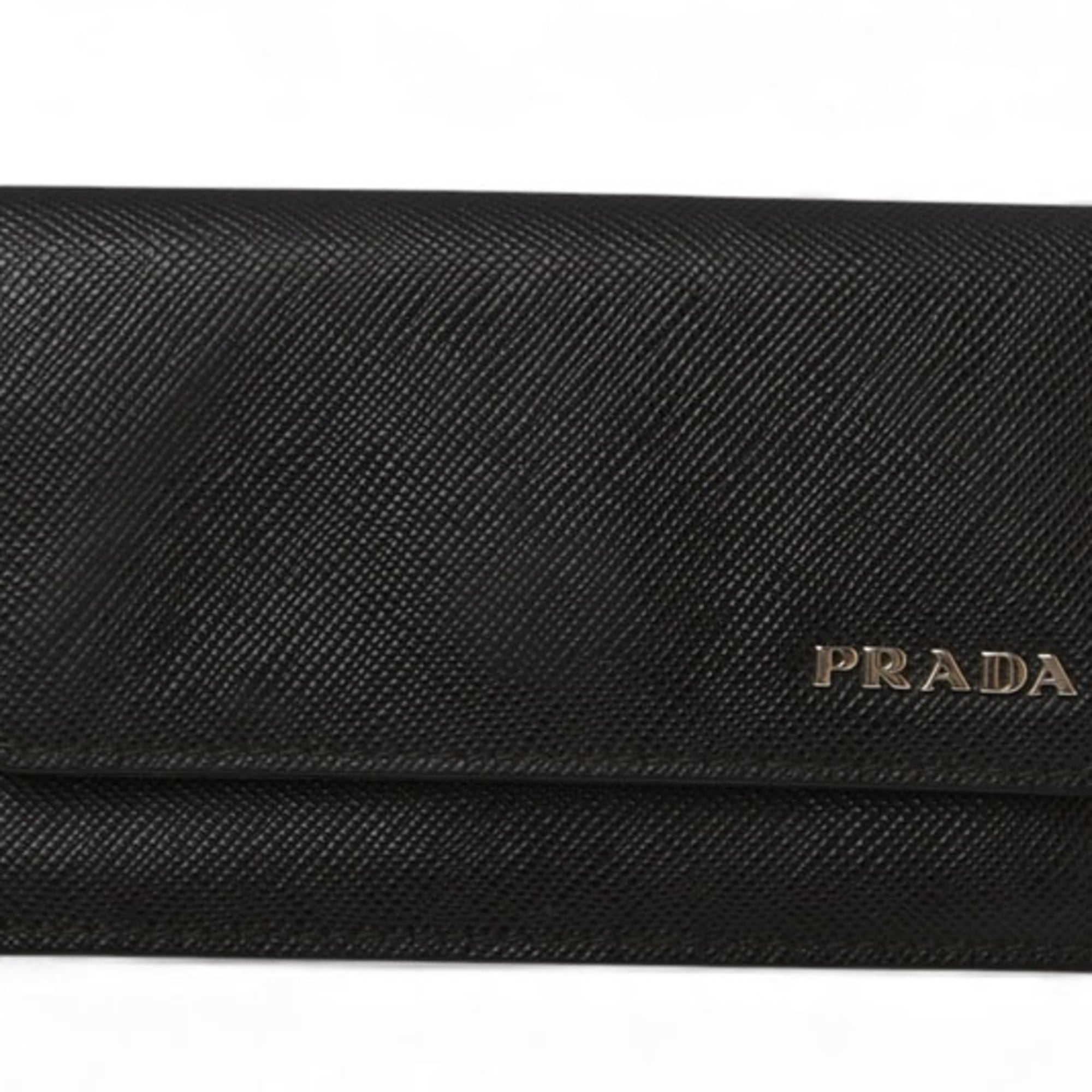 Prada Black Leather Coin Purse/Coin Case