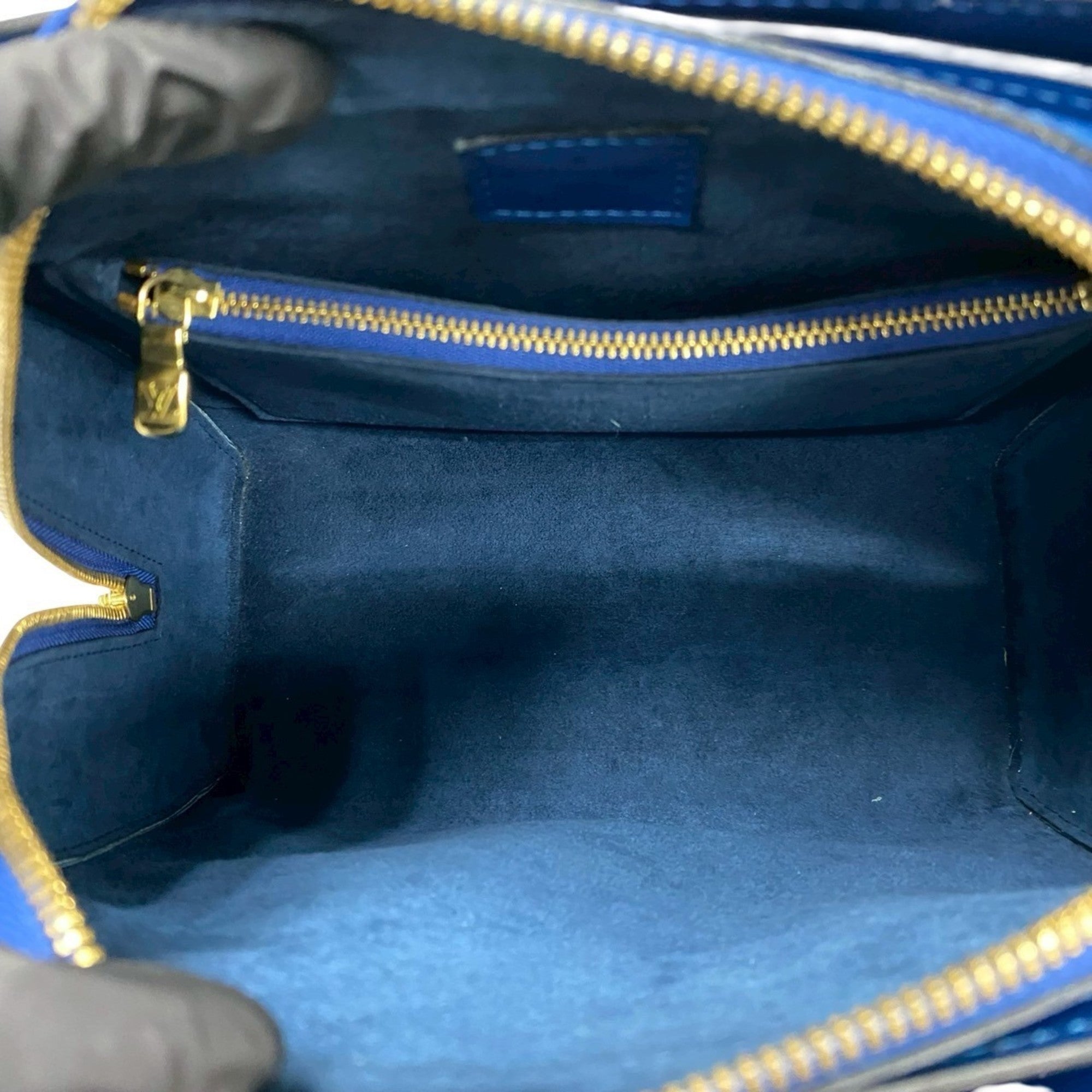 Louis Vuitton Blue Epi Leather Handbag