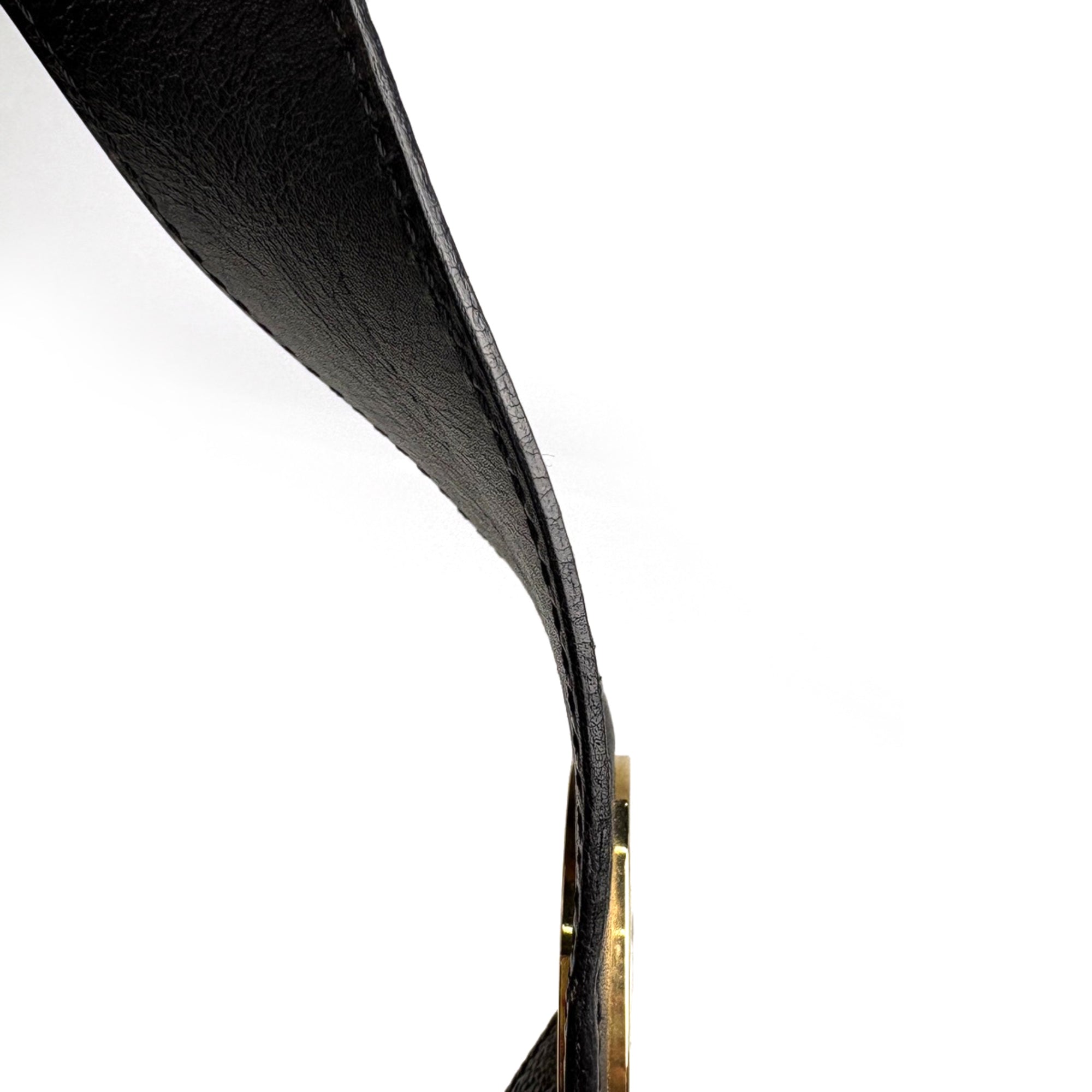 Celine Black Brown Coated Canvas Leather Shoulder Bag