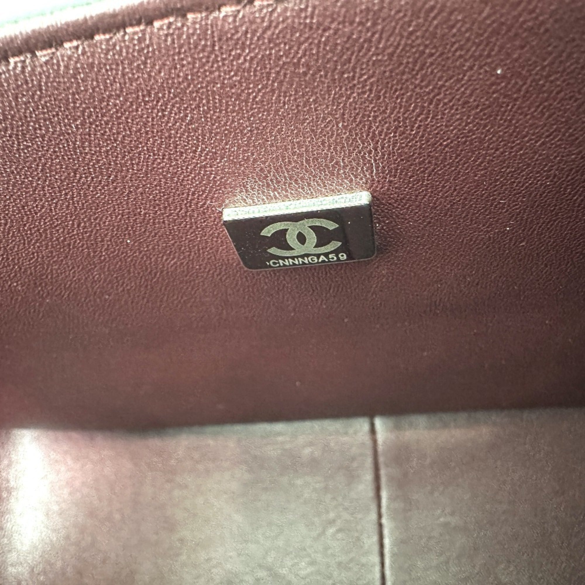 Chanel Black Grained Calfskin Shoulder Bag