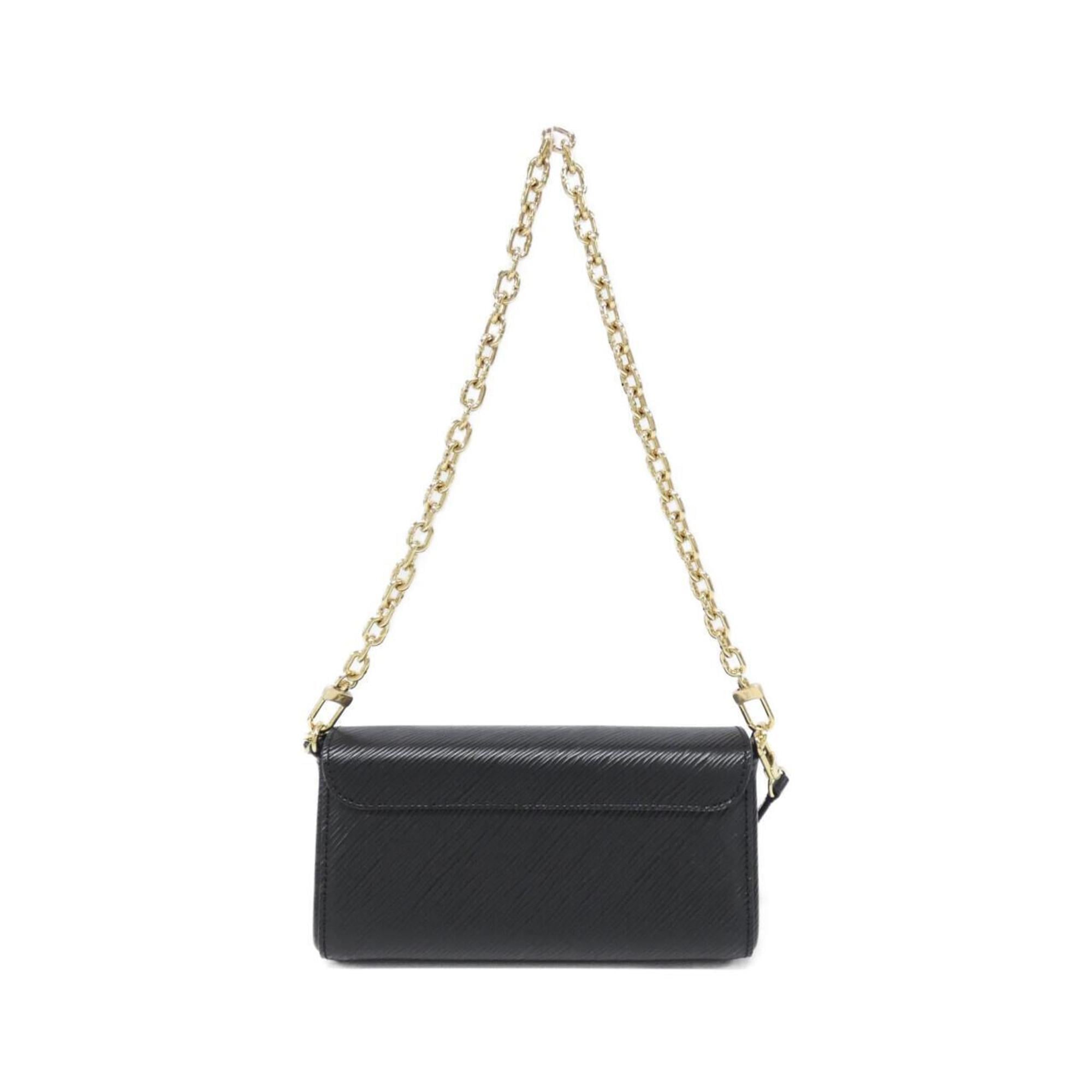 Louis Vuitton Black Leather Handbag Pochette