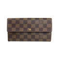 Louis Vuitton Brown Damier Canvas Long Wallet (Tri-Fold)