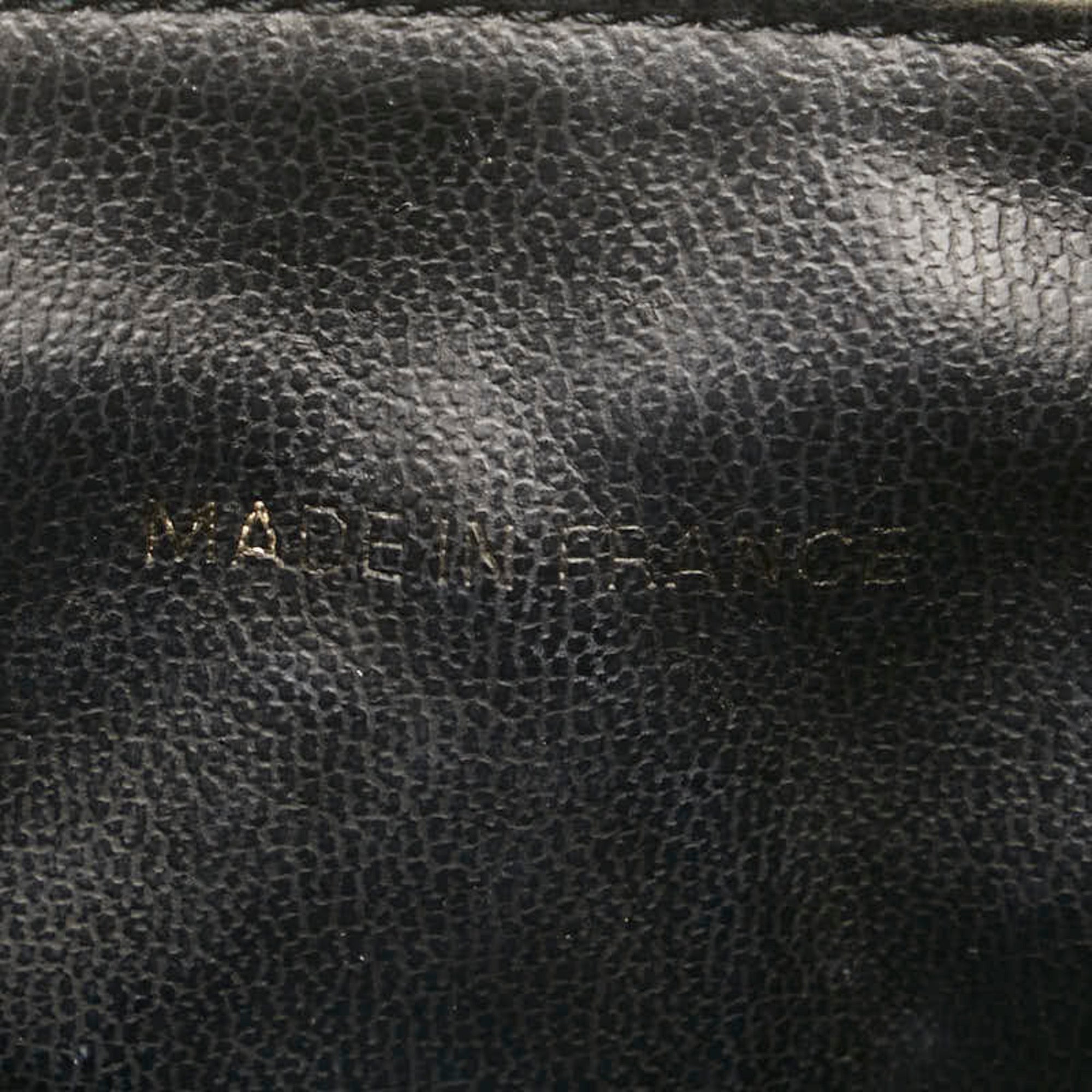 Chanel Caviar Skin Black Gold Caviar Leather Handbag Vanity Bag