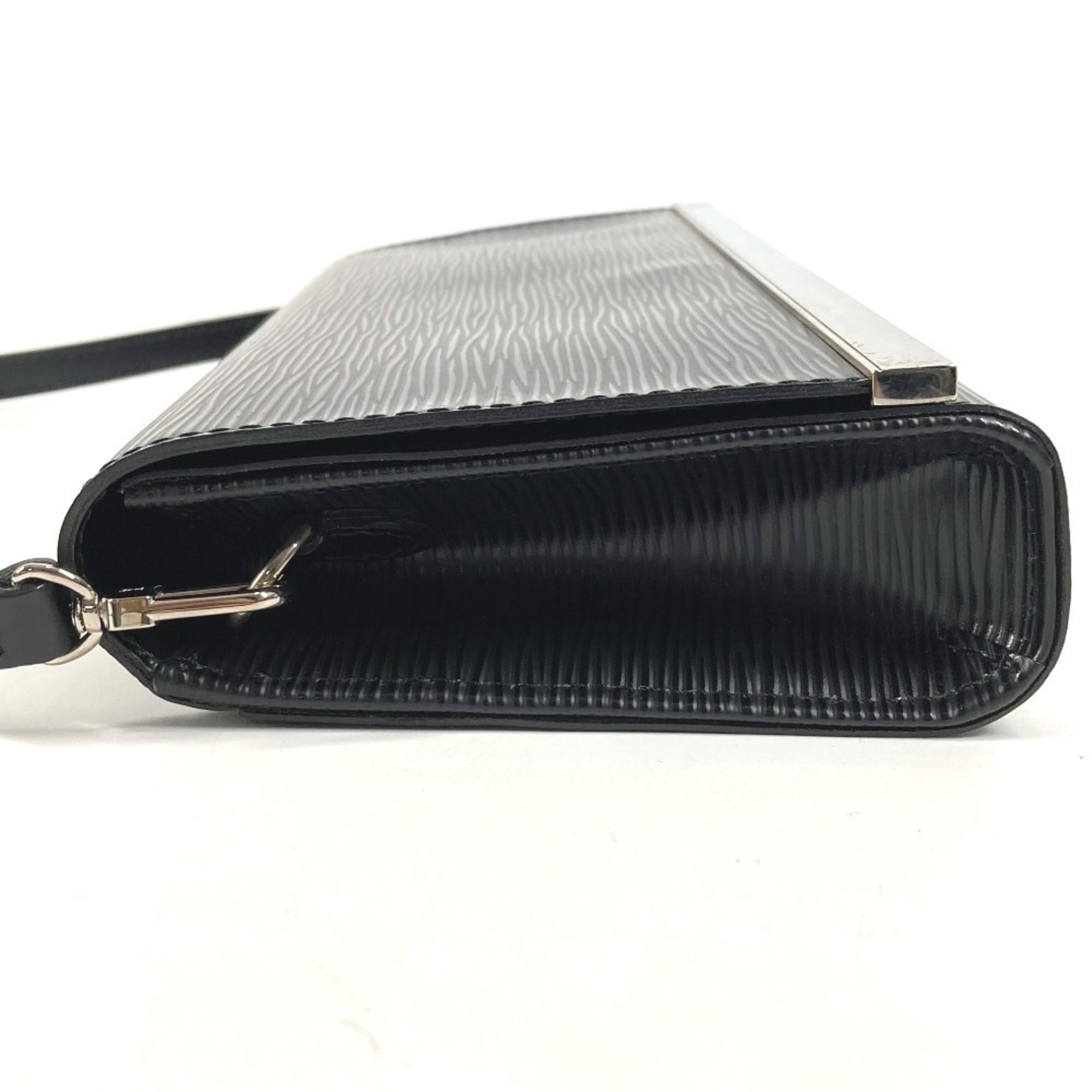 Louis Vuitton Epi Black Noir Epi Leather Clutch Bag Pochette Shoulder Bag