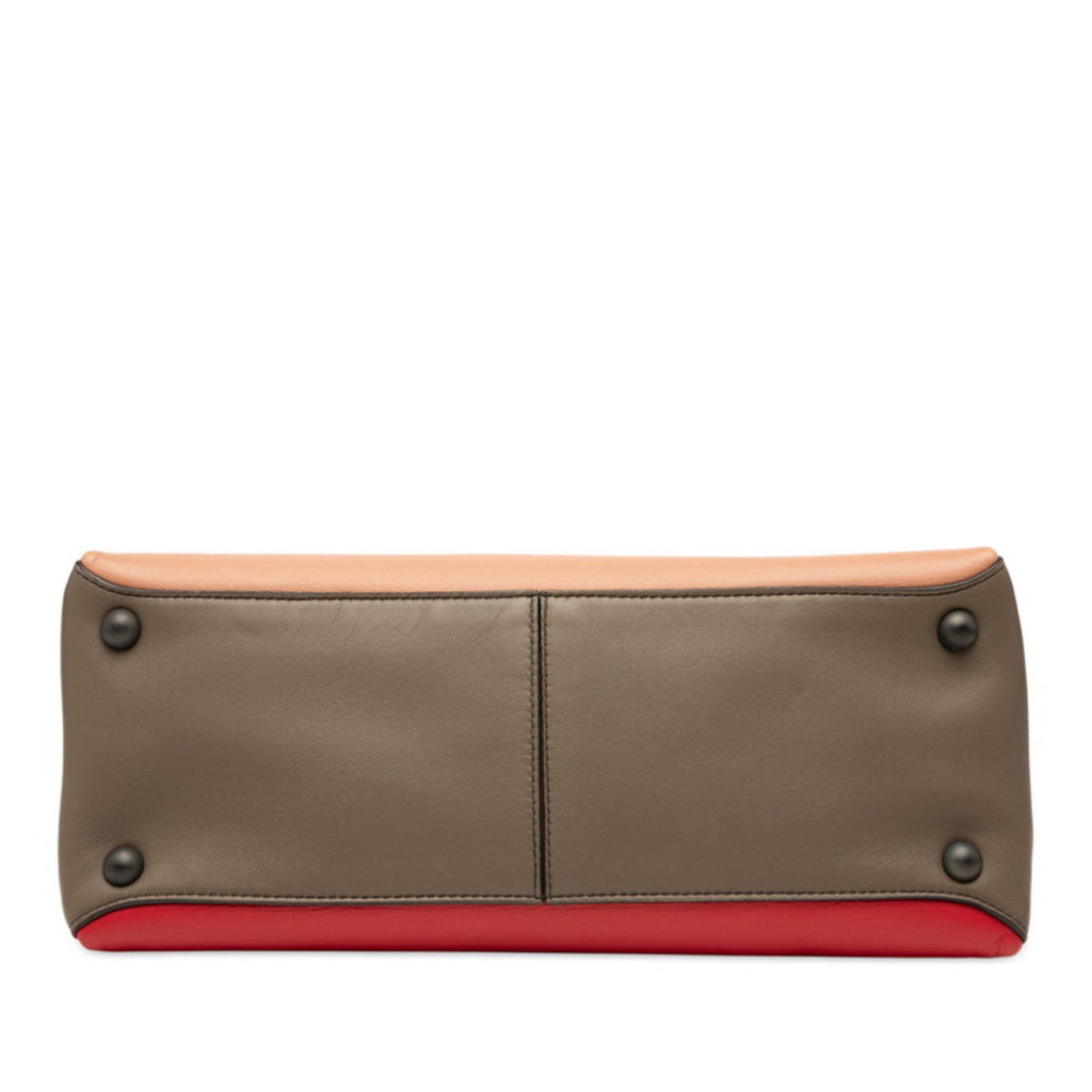 Bottega Veneta Beige Pink Red Color Leather Handbag Shoulder Bag