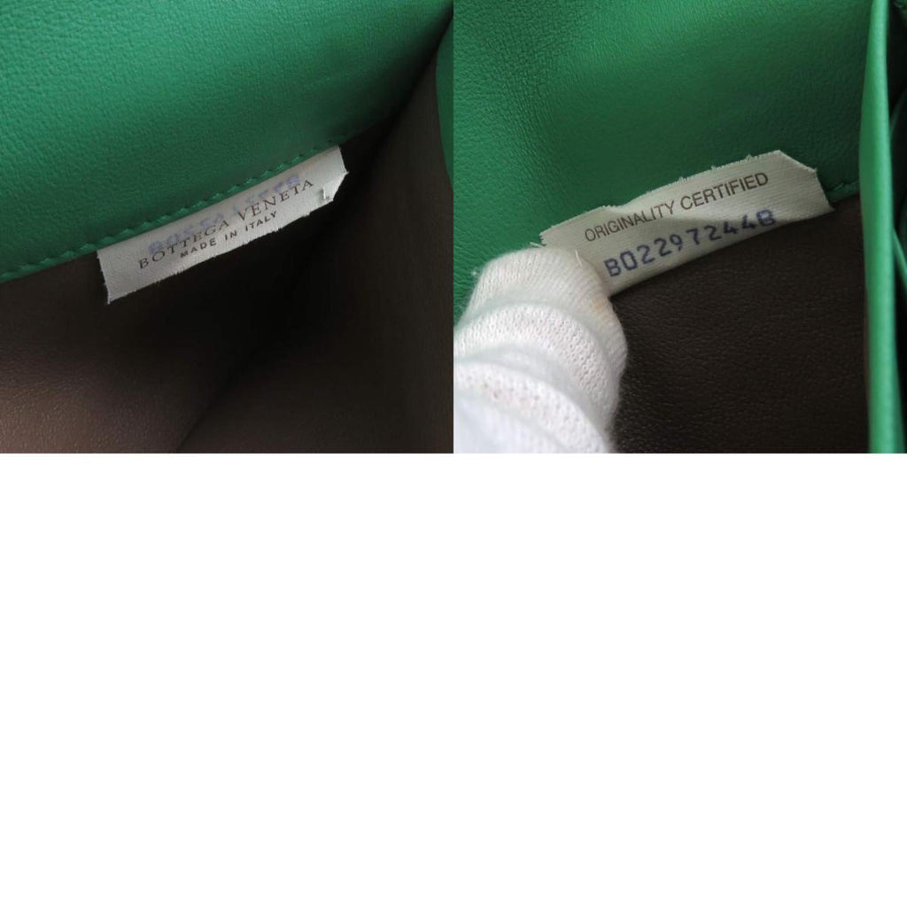 Bottega Veneta Green Intrecciato Long Wallet (Bi-Fold)