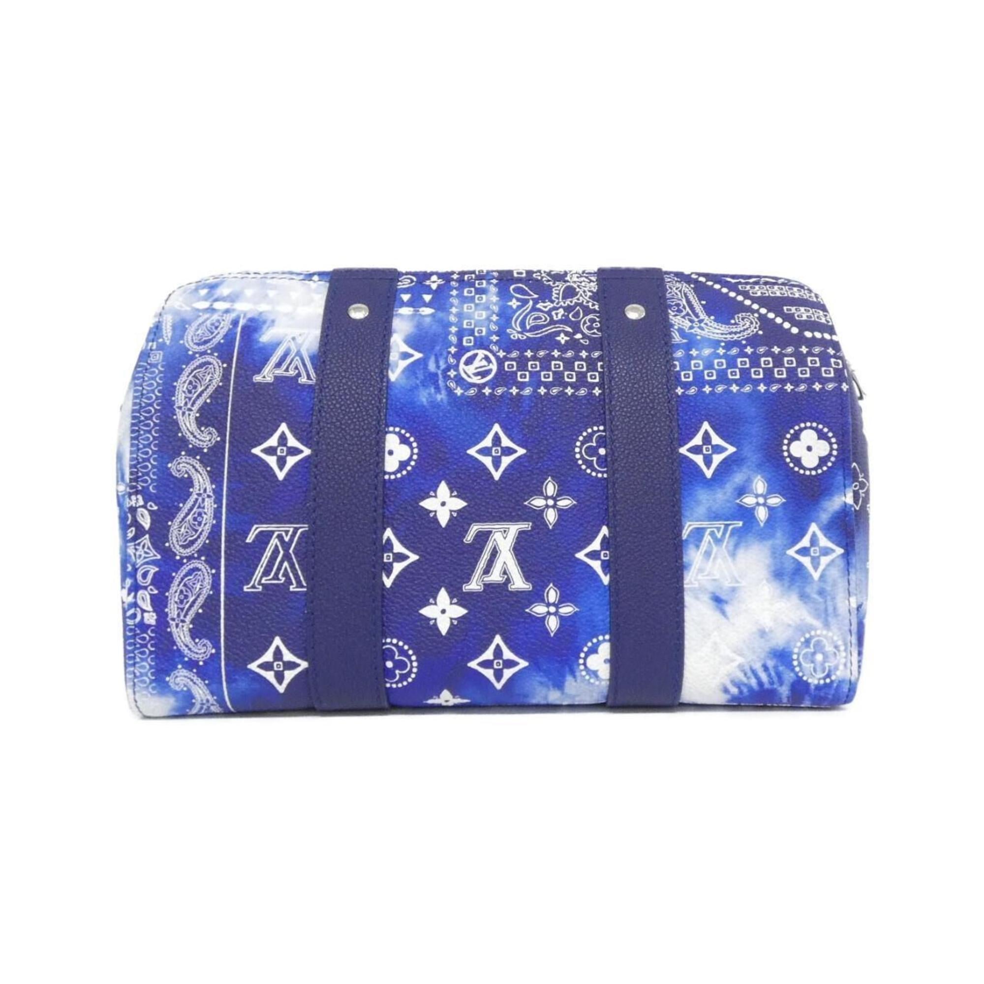 Louis Vuitton Monogram Blue Leather Shoulder Bag