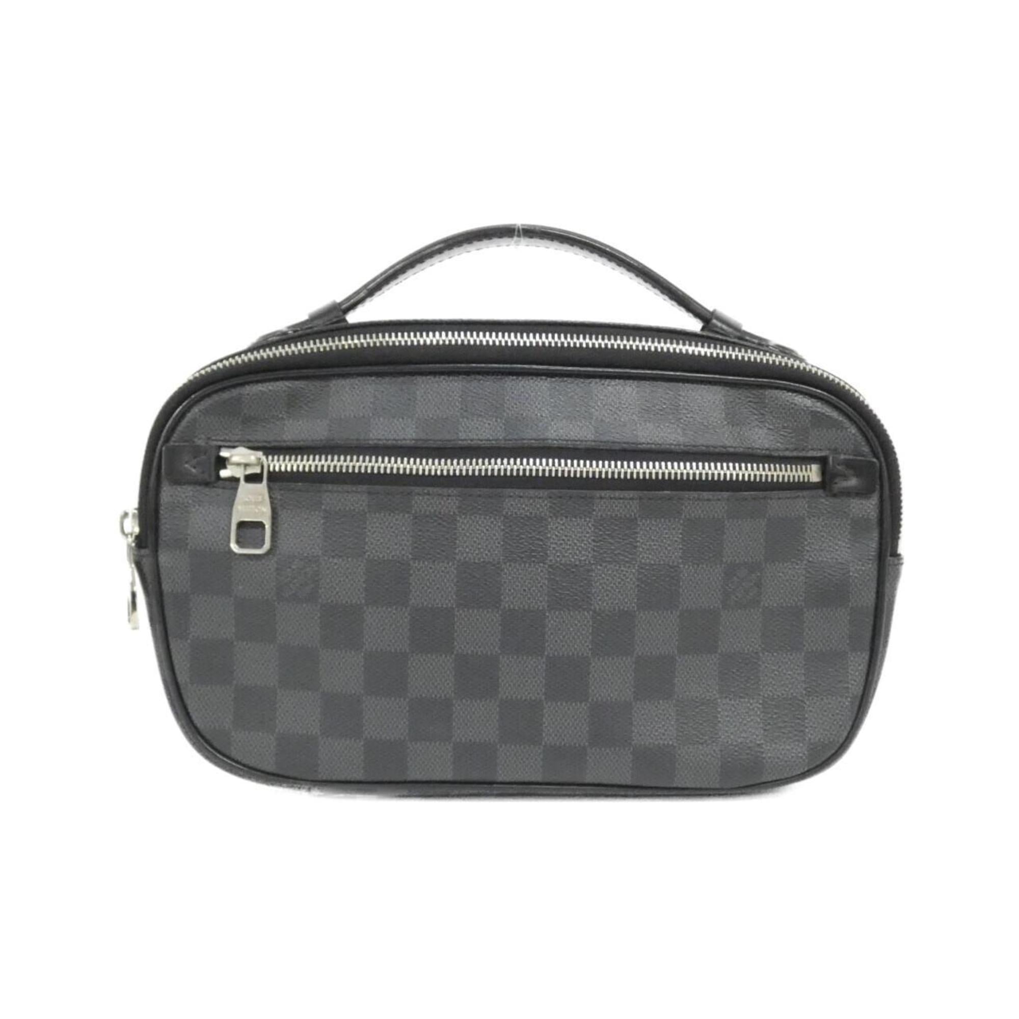Louis Vuitton Black Graphite Coated Canvas Shoulder Bag