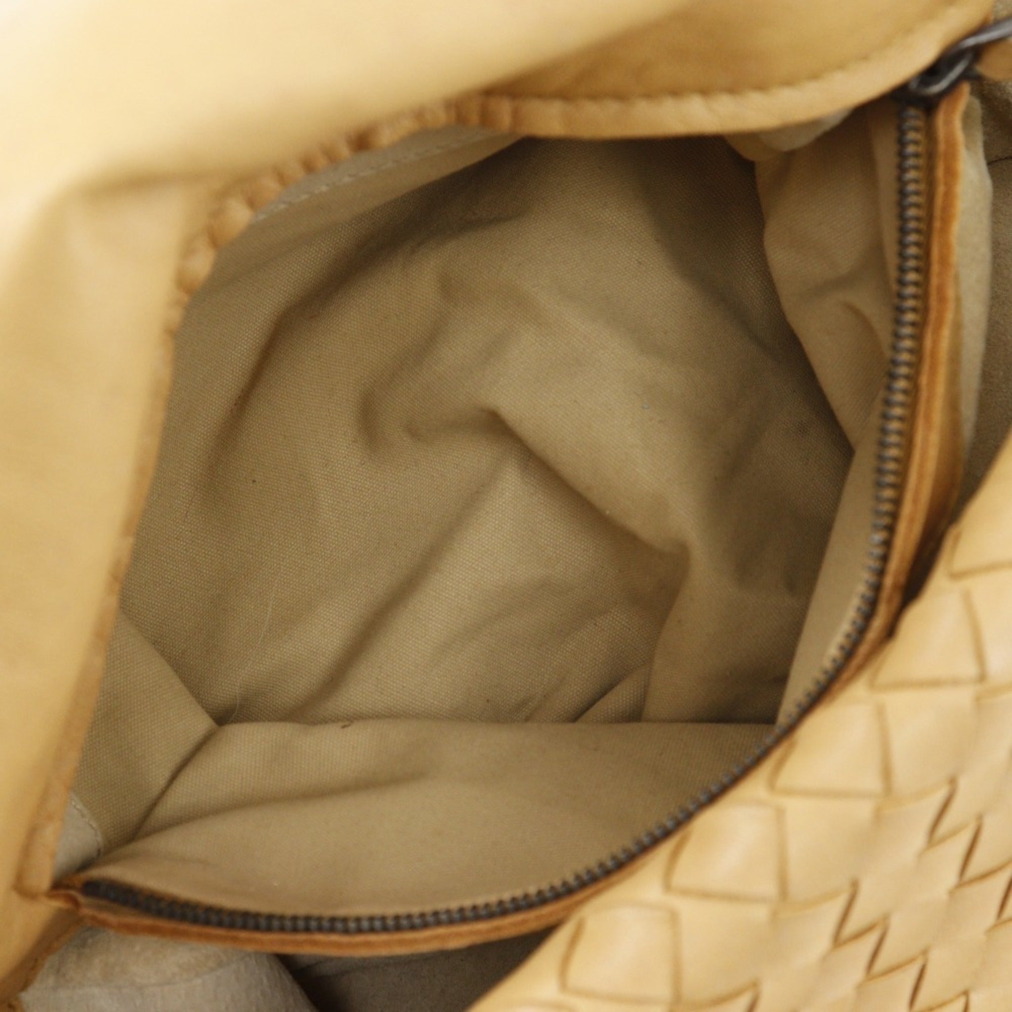 Bottega Veneta Beige Intrecciato Shoulder Bag
