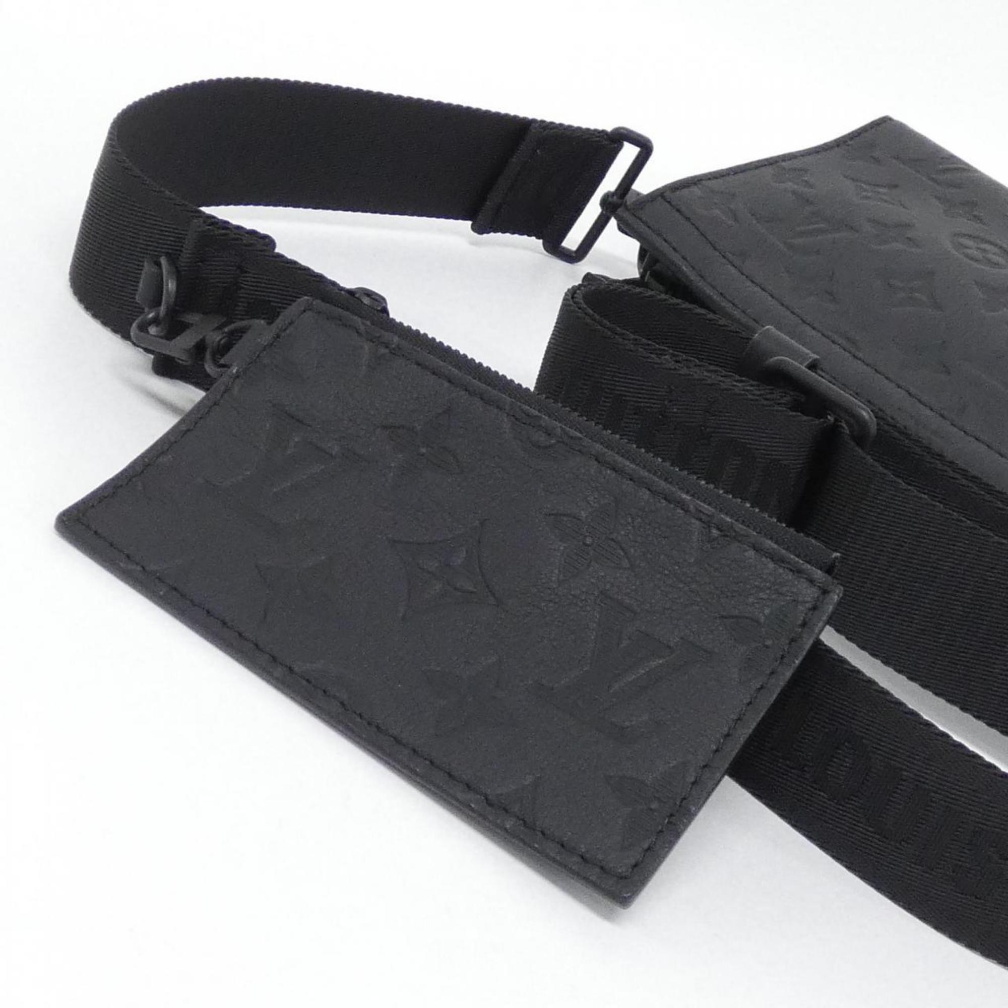 Louis Vuitton Black Leather Pouch Shoulder Bag