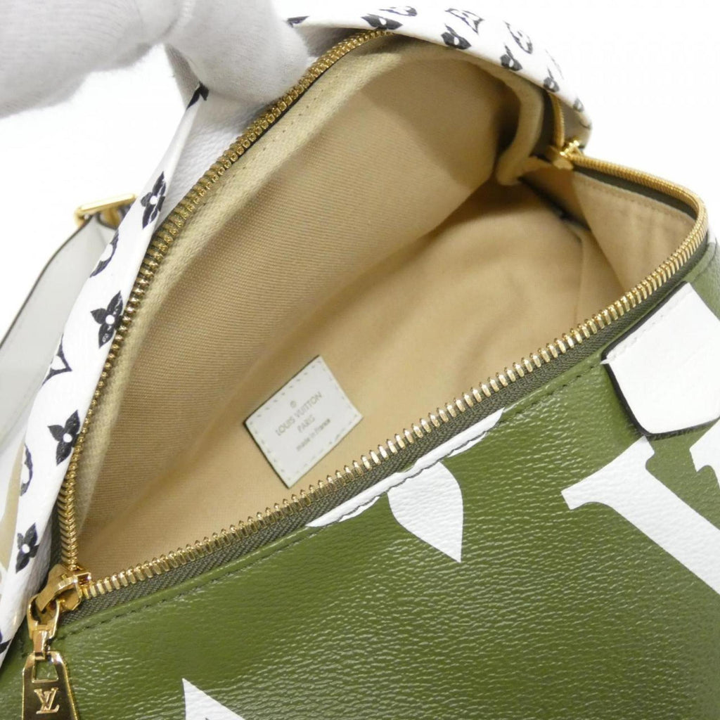 Louis Vuitton Green Khaki Coated Canvas Shoulder Bag