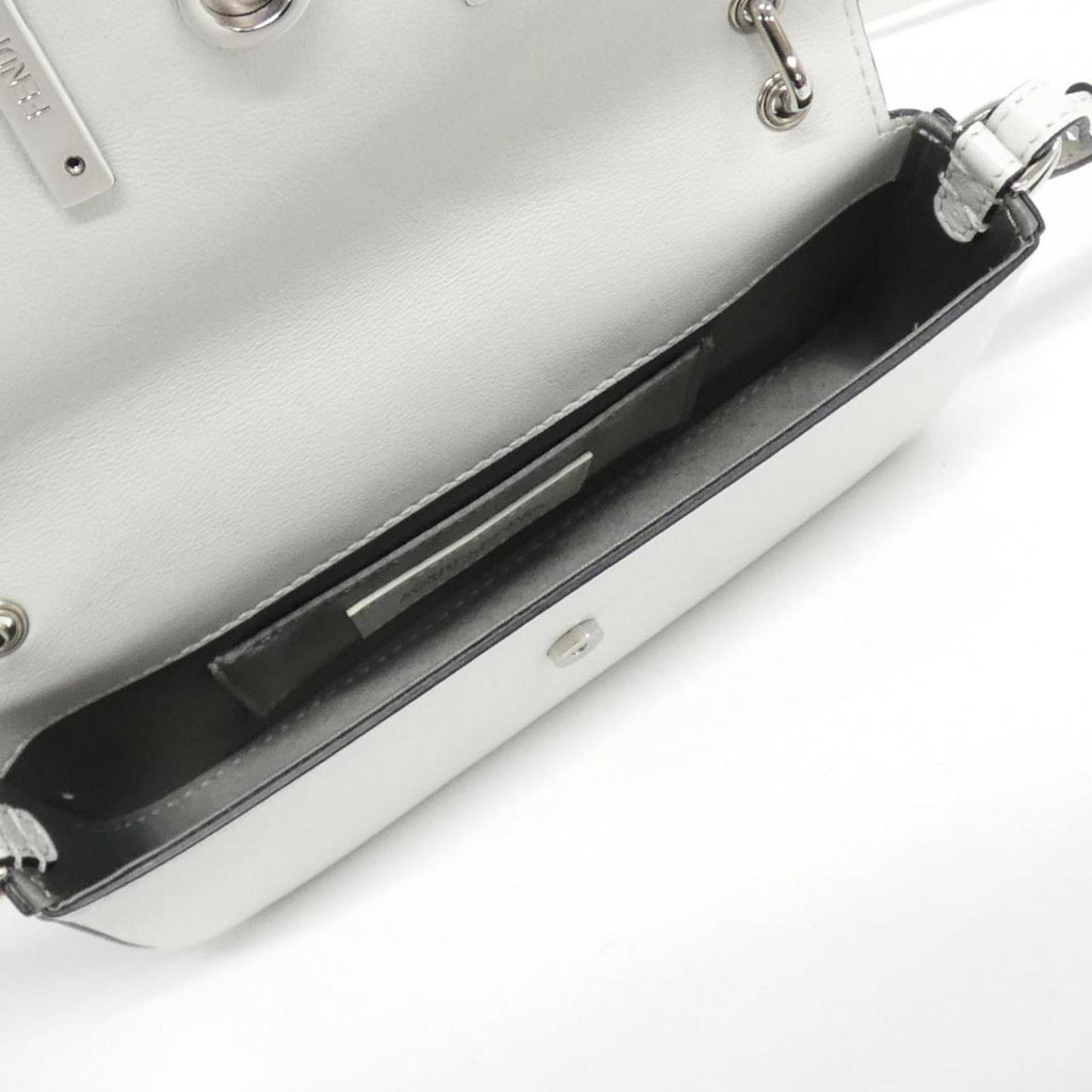 Fendi Silver Leather Handbag Shoulder Bag