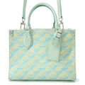 Louis Vuitton Blue Monogram Yellow Monogram Empreinte Handbag Shoulder Bag