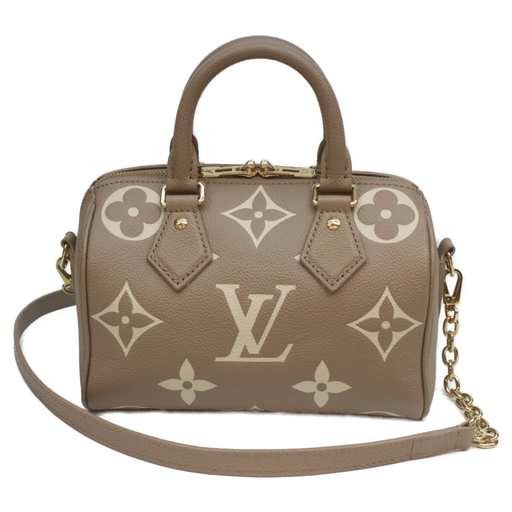Louis Vuitton Grayish Tourterelle Monogram Empreinte Boston Bag