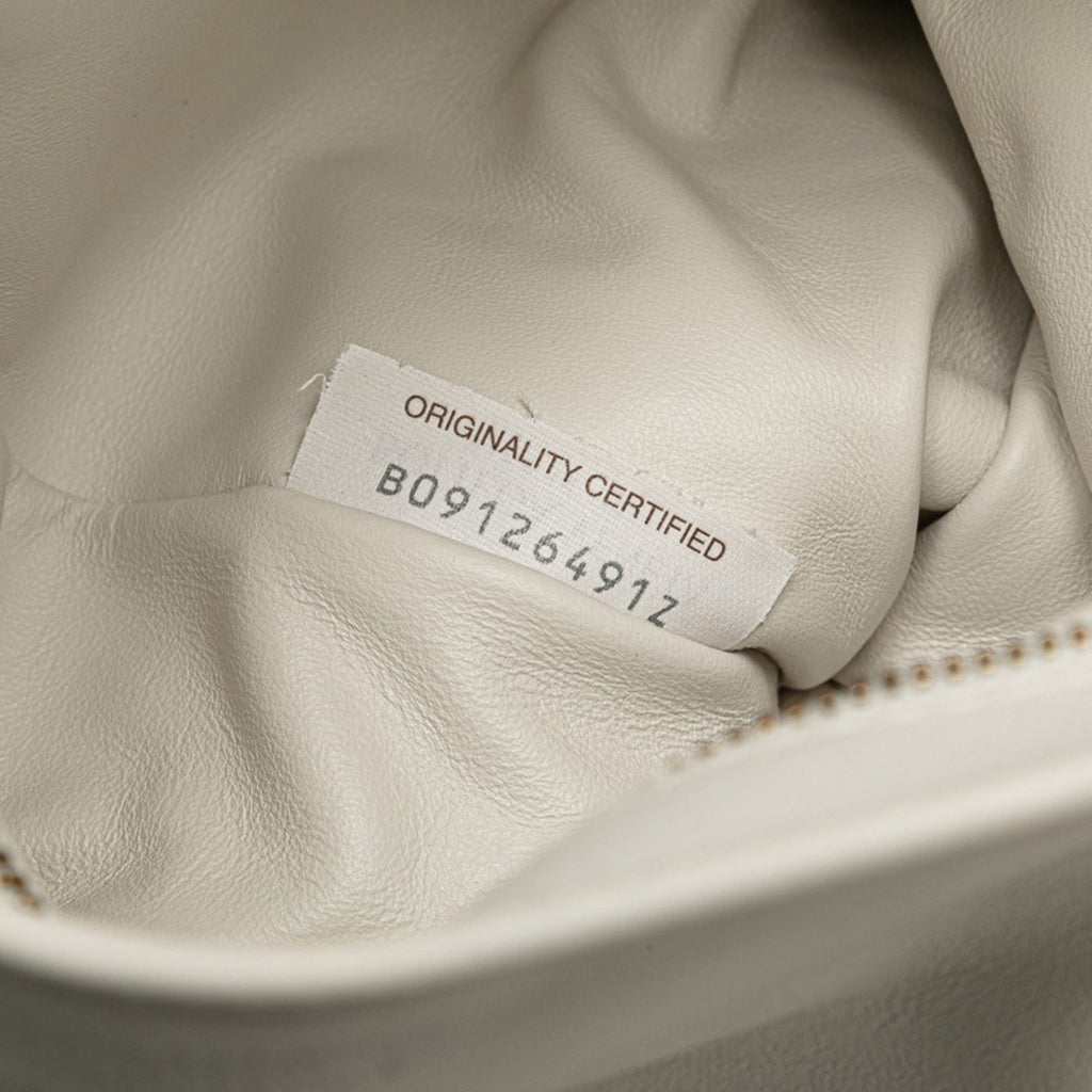 Bottega Veneta White Leather Handbag