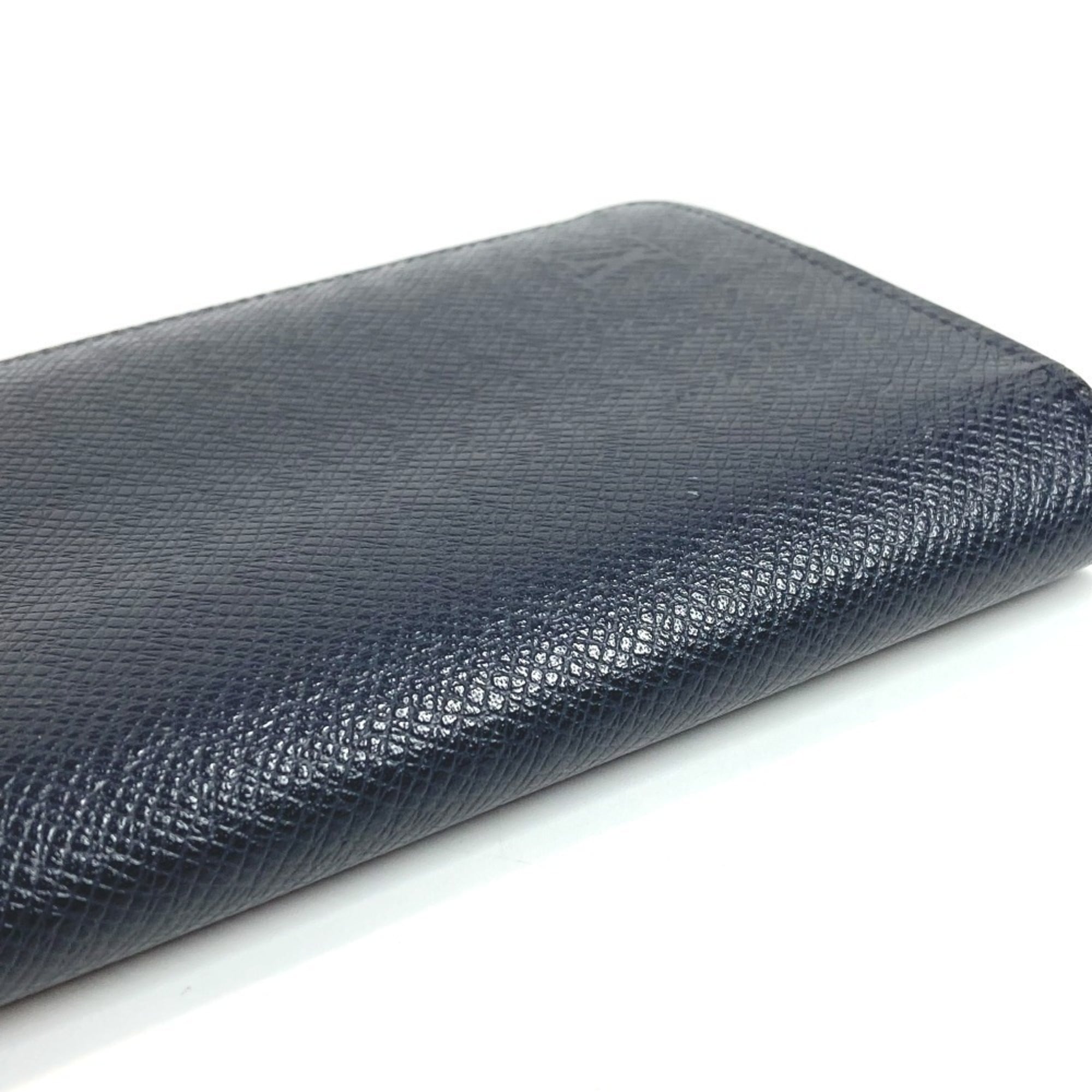 Louis Vuitton Blue Ocean Taiga Leather Leather Long Wallet