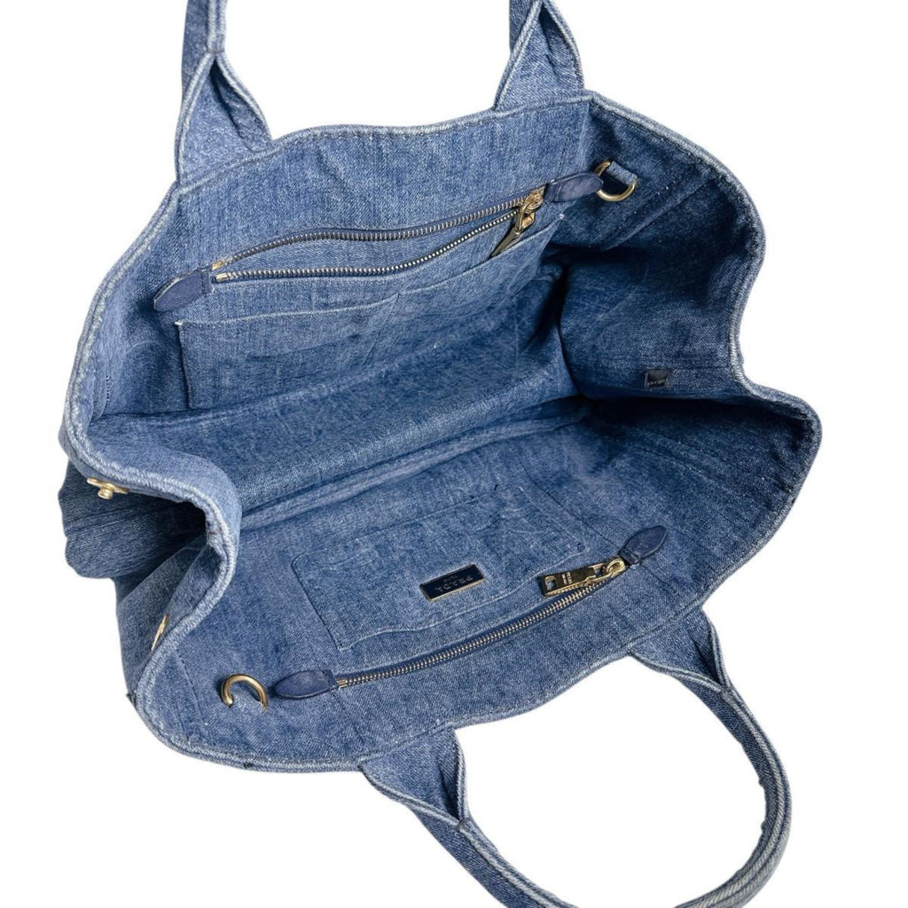 Prada Blue Denim Tote Bag