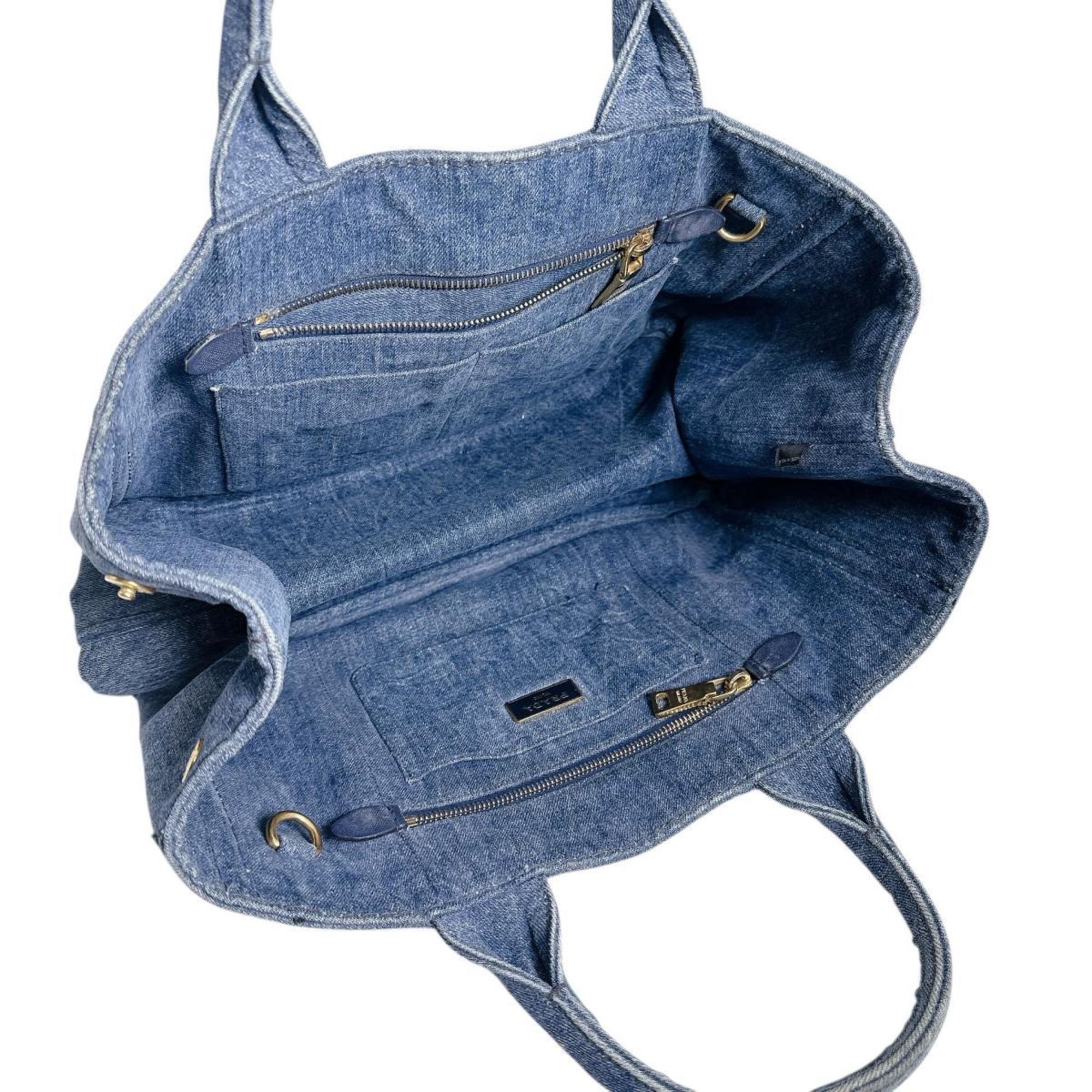 Prada Blue Denim Tote Bag