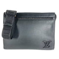 Louis Vuitton Black Leather Clutch Bag Pochette Shoulder Bag