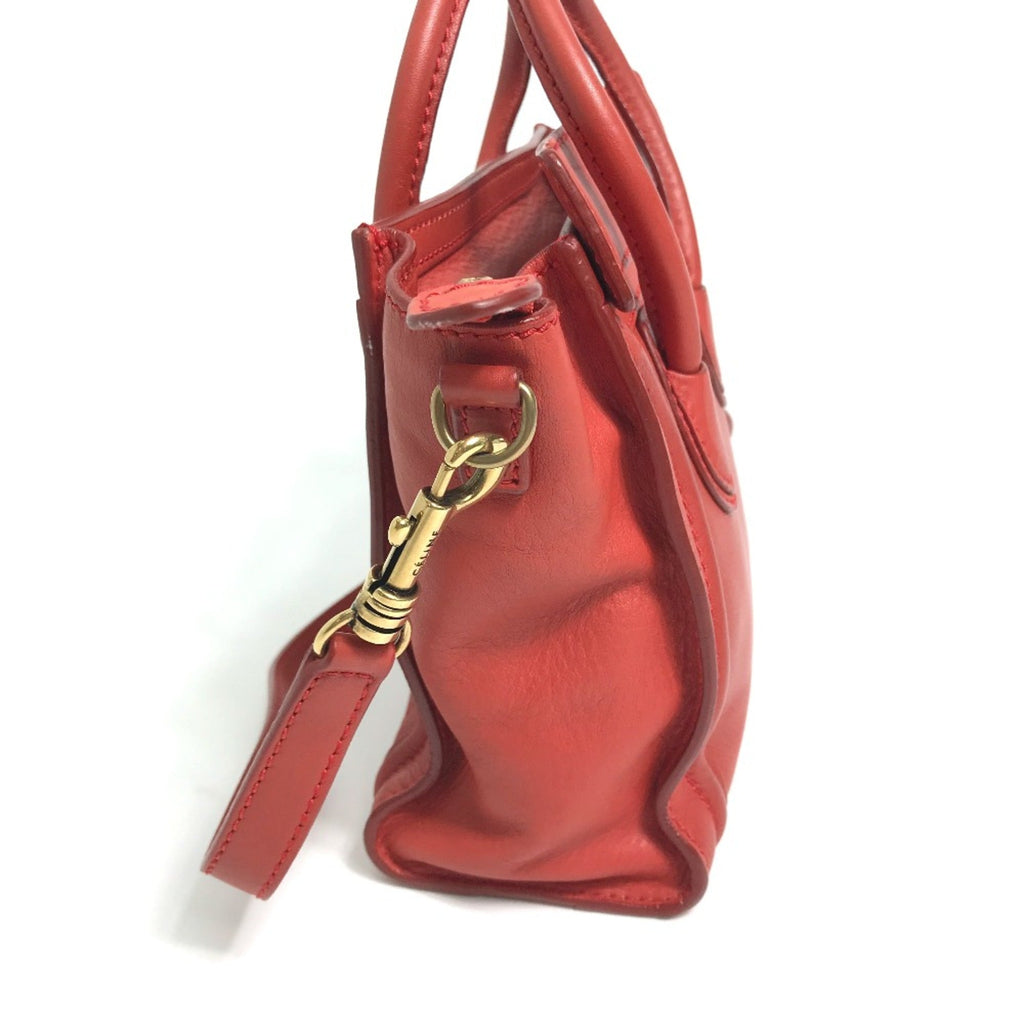 Celine Red Leather Handbag