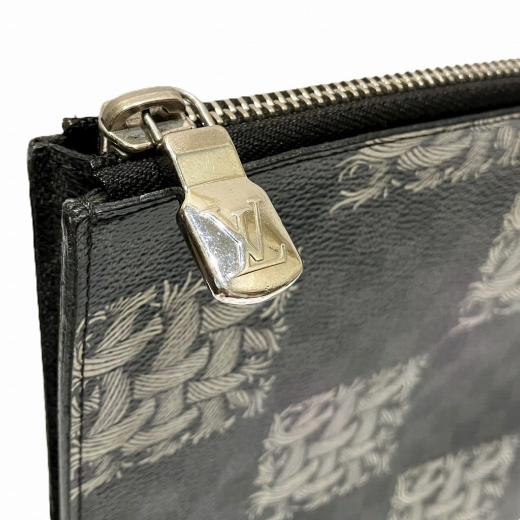 Louis Vuitton Black Pvc Clutch Bag Pochette