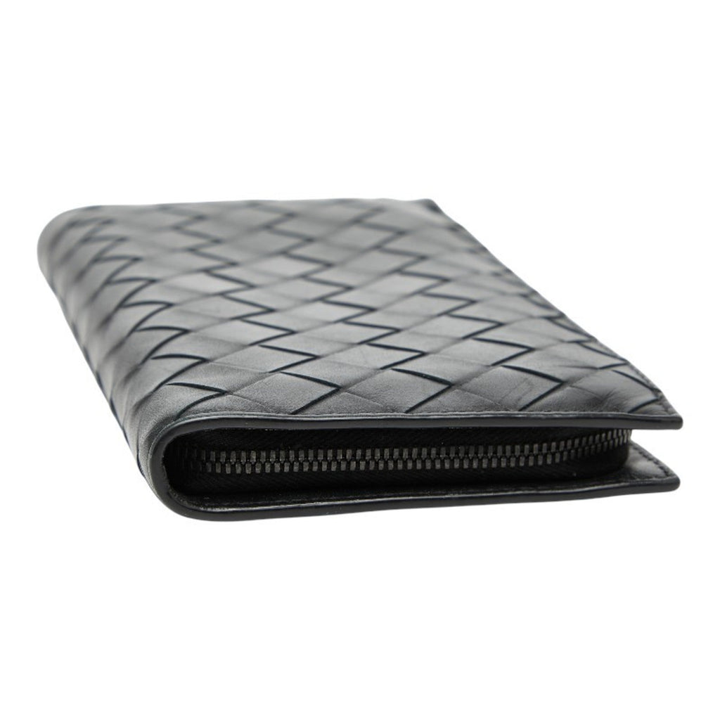 Bottega Veneta Black Leather Long Wallet (Bi-Fold)