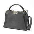 Fendi Gray Leather Handbag