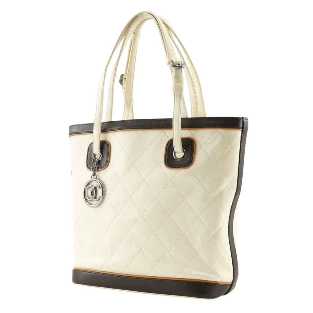 Chanel Ivory Leather Tote Bag