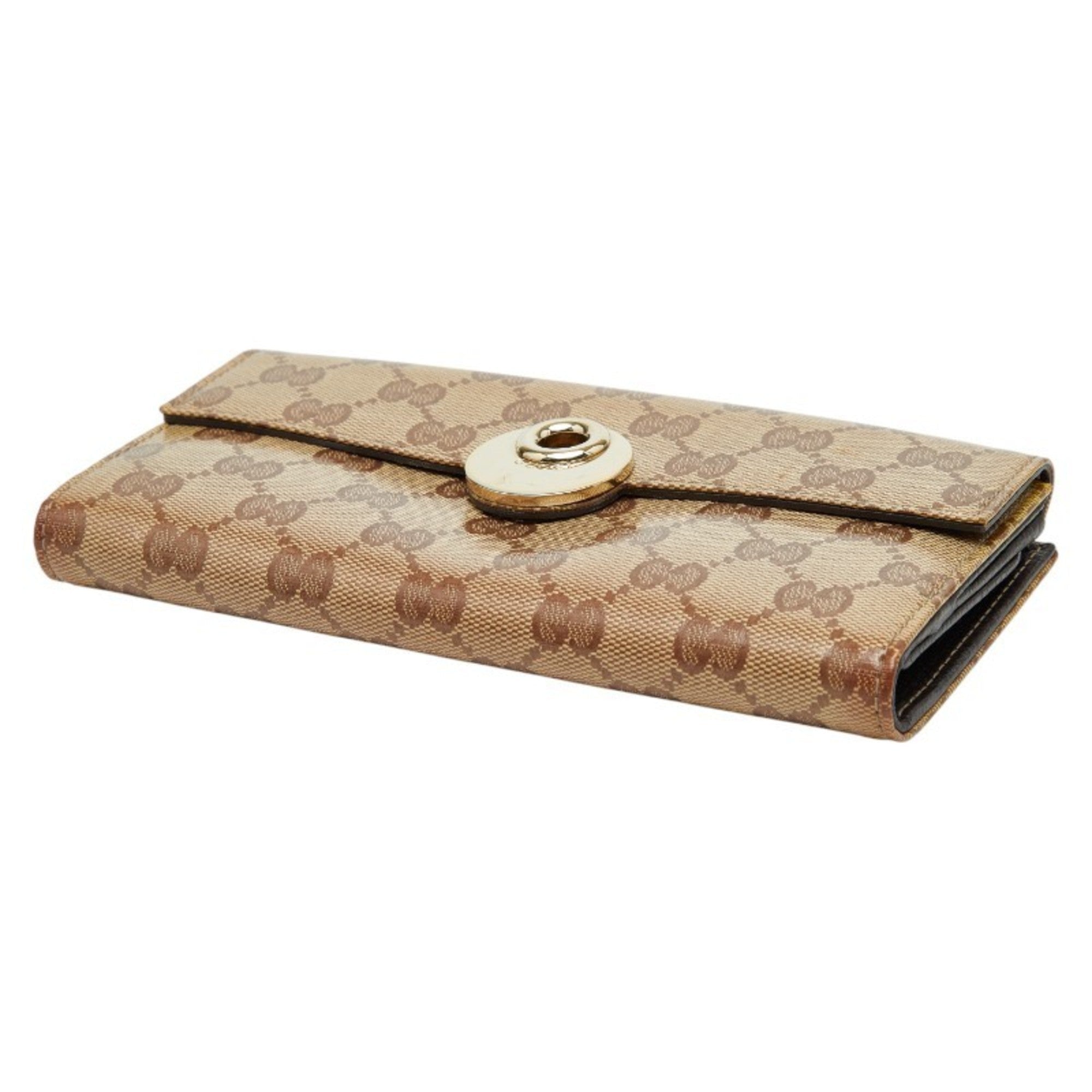 Gucci Beige Pvc Leather Coin Purse/Coin Case (Pre-Owned)