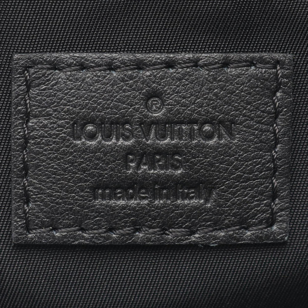 Louis Vuitton Black Brown Pvc Coated Canvas Leather Backpack