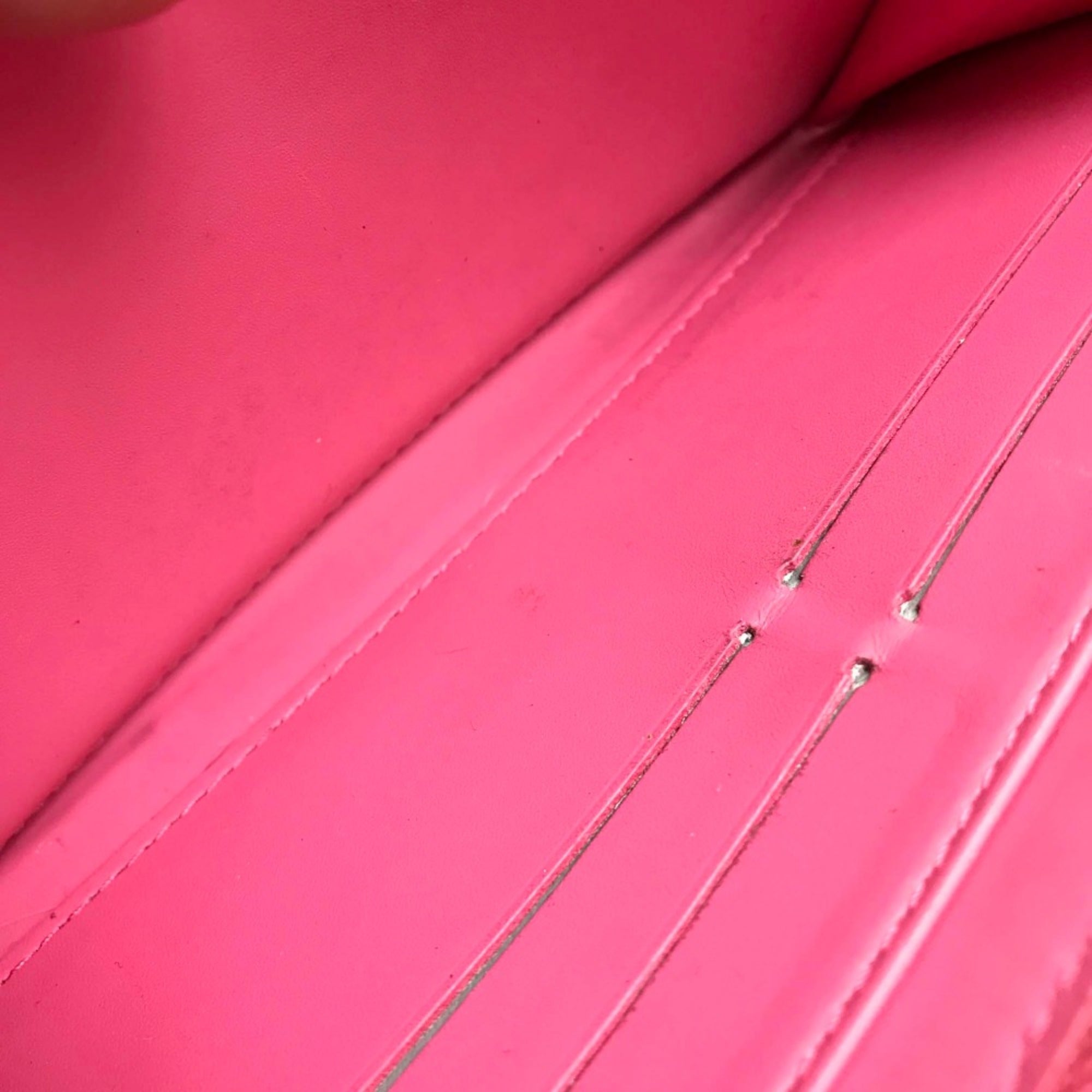 Louis Vuitton Pink Leather Long Wallet