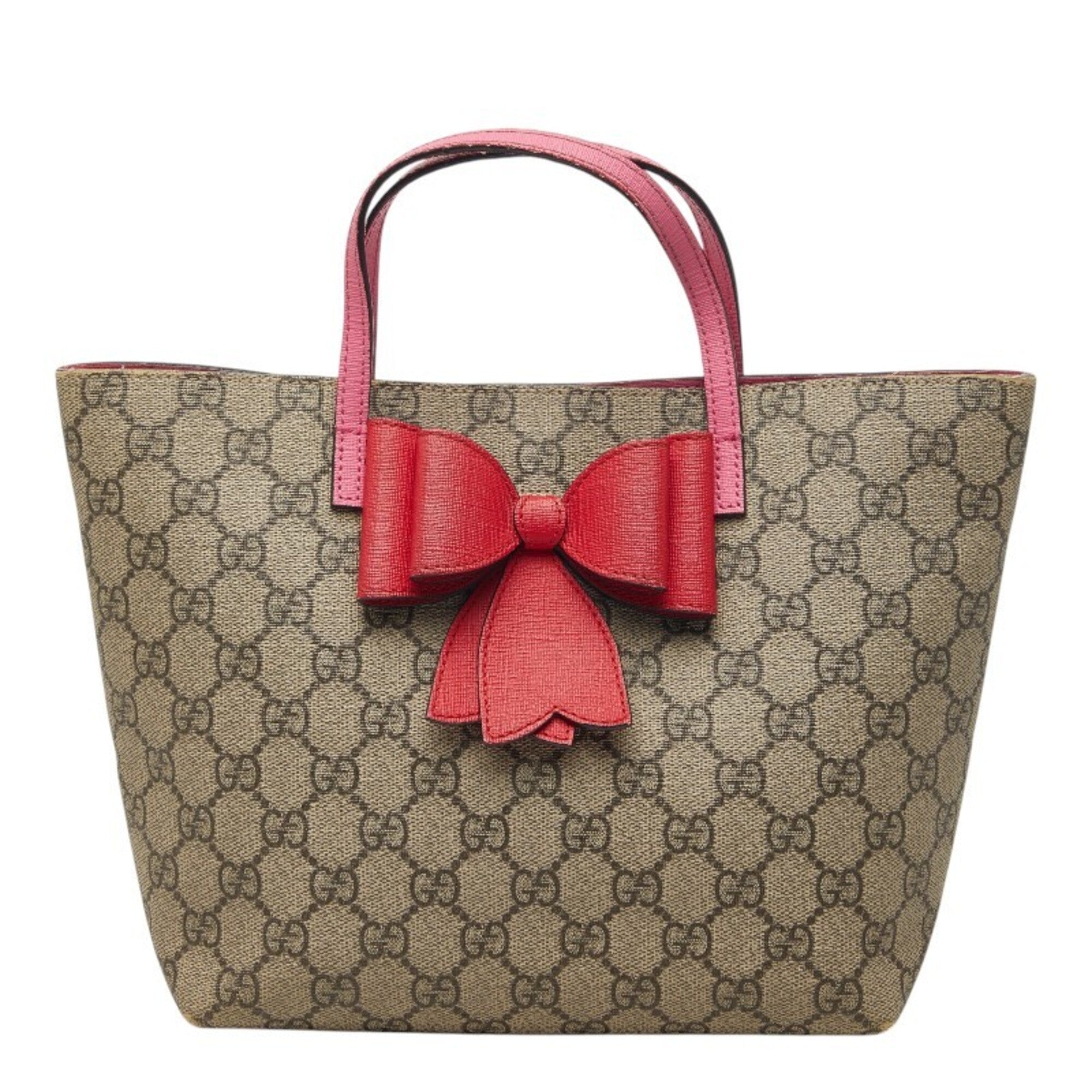 Gucci Beige Pink Pvc Leather Handbag (Pre-Owned)