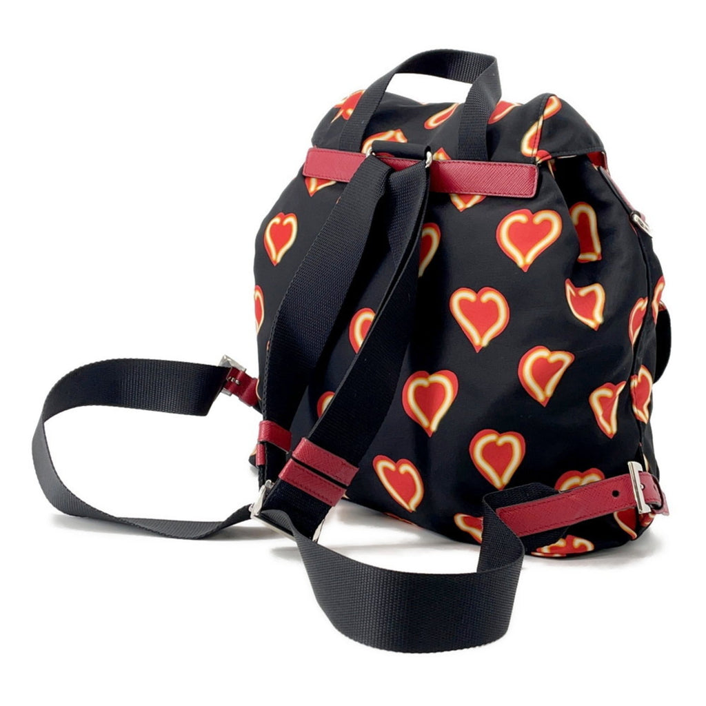 Prada Black Red Color Nylon Backpack