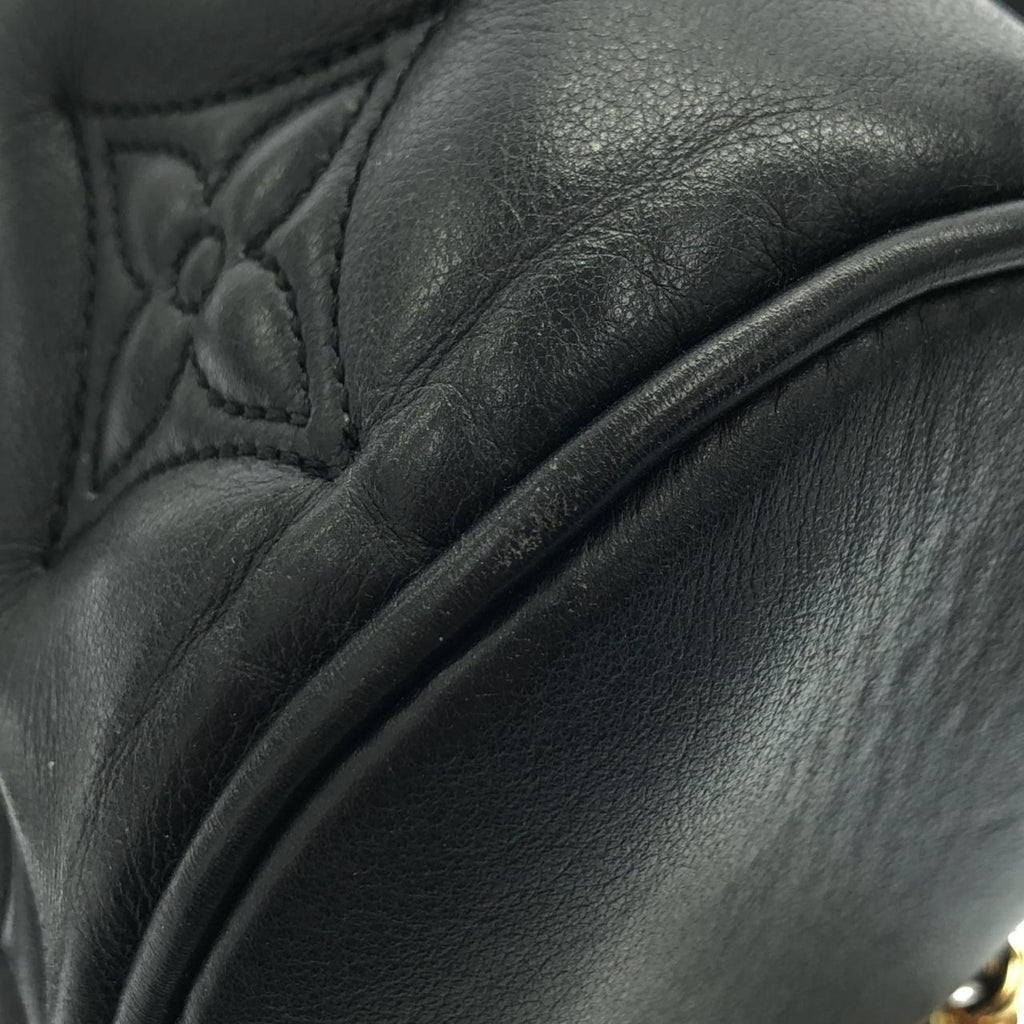Louis Vuitton Black Leather Shoulder Bag